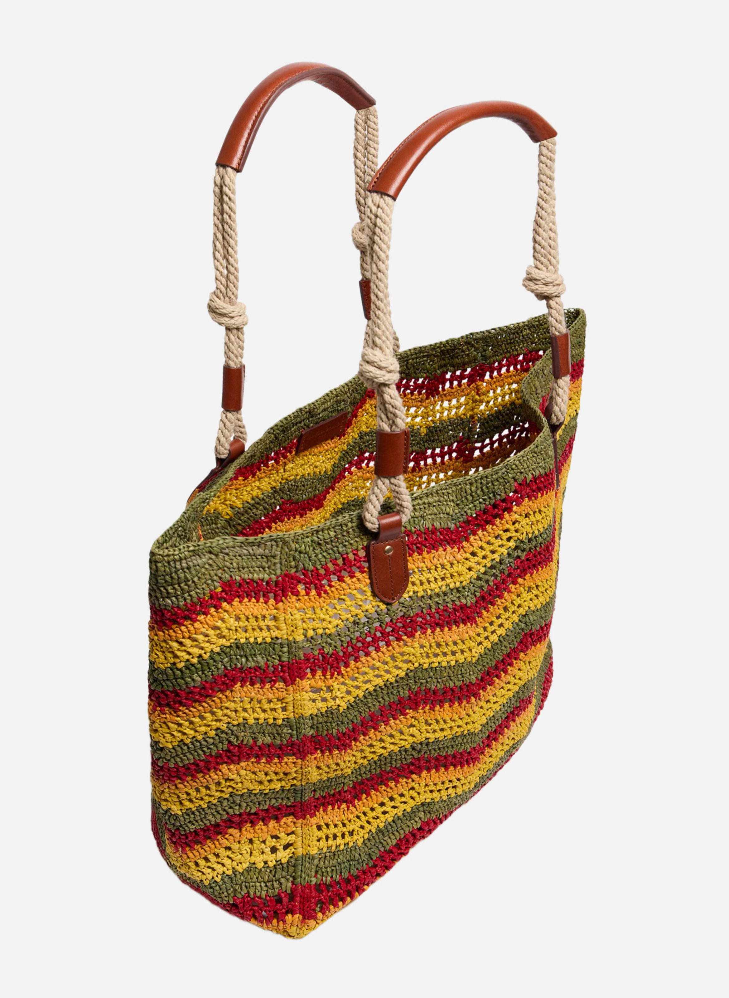 Sac en raphia et corde VANESSA BRUNO Multicolore