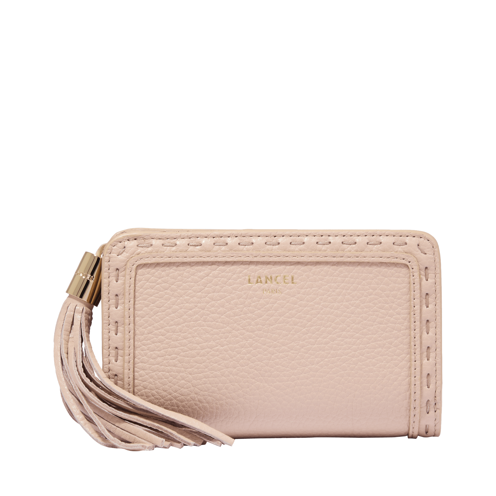 Compact rectangular wallet premier flirt by lancel in leather  Cappuccino/dore