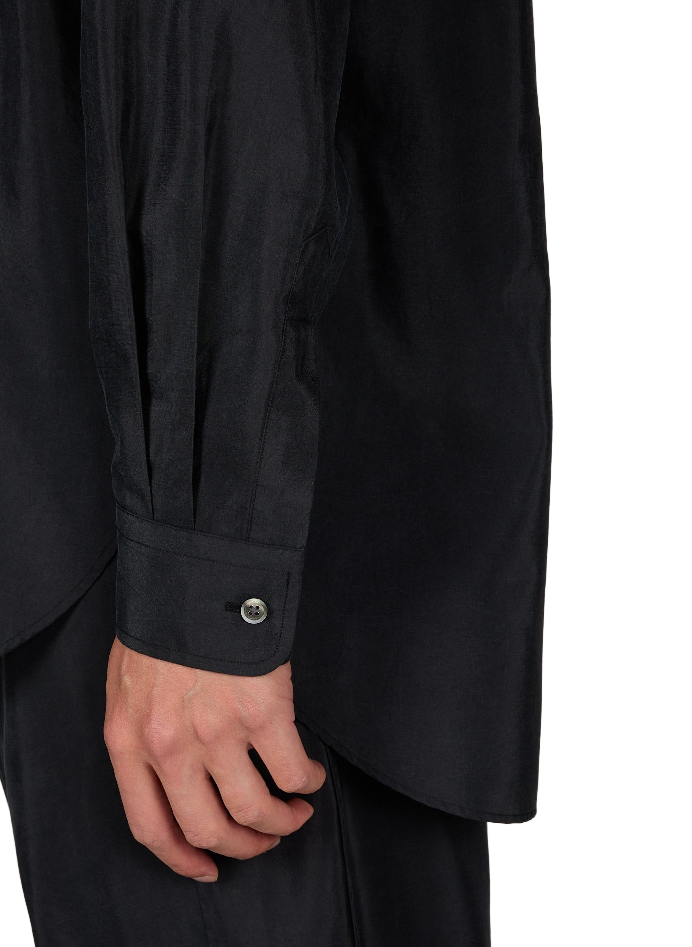 Camisa holgada de seda SSSTEIN Negro