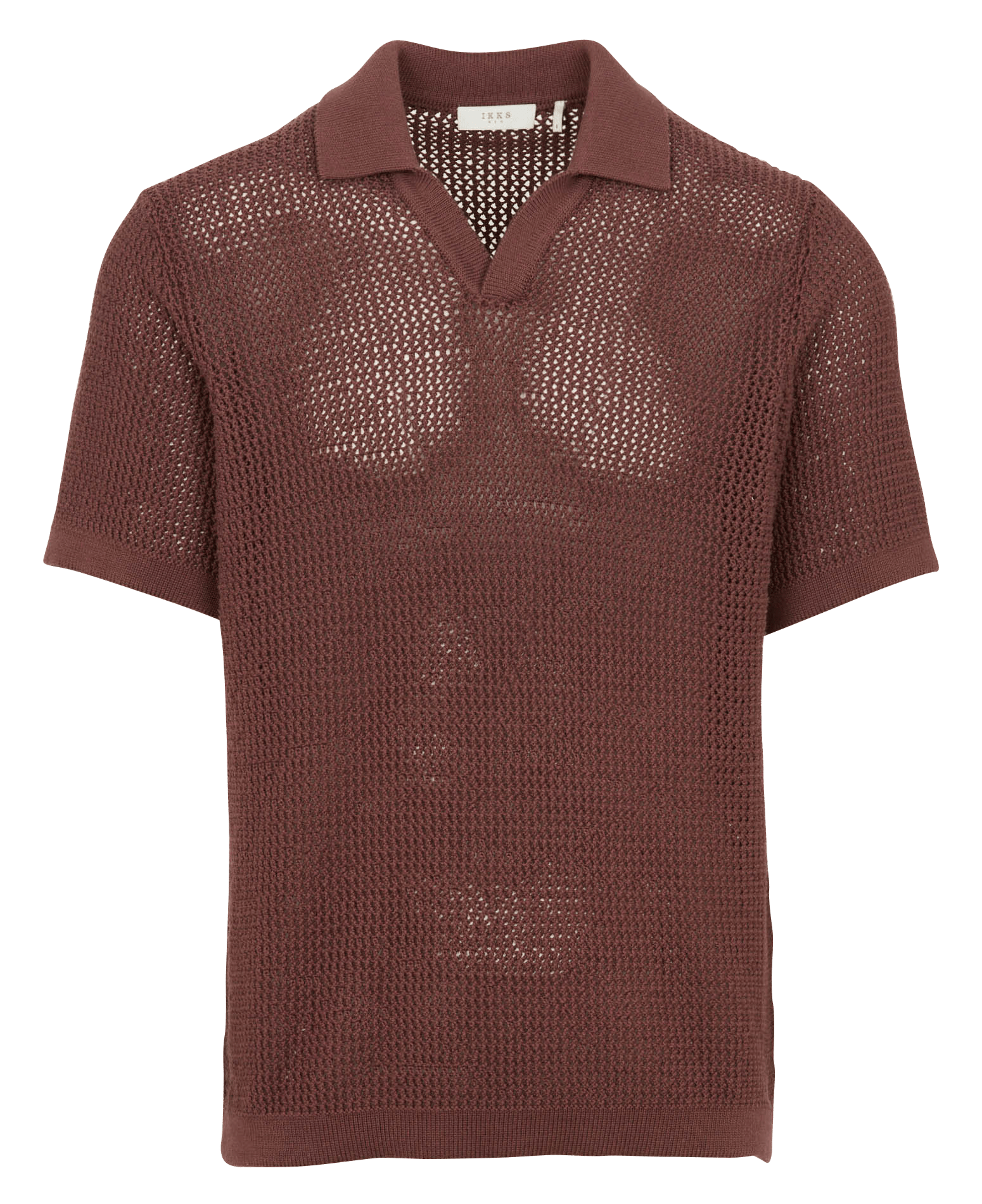Polo droit en coton mélangé IKKS Marron