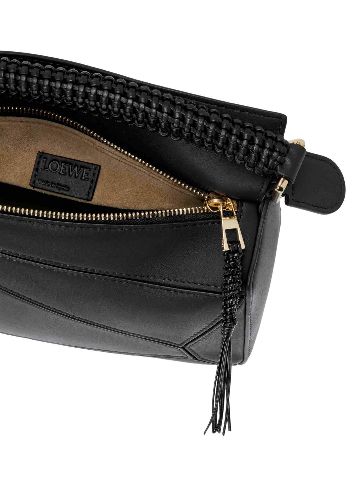 Small Puzzle bag in smooth calf leather and nappa lambskin LOEWE Black