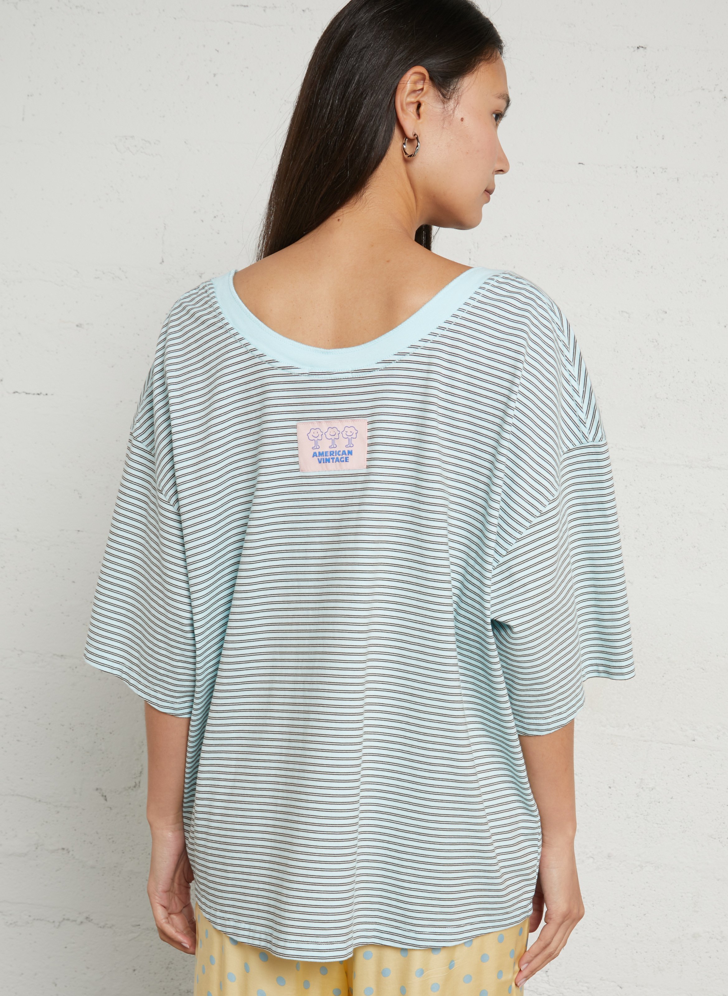 T-shirt oversize en coton gixy | Bleu AMERICAN VINTAGE Femme