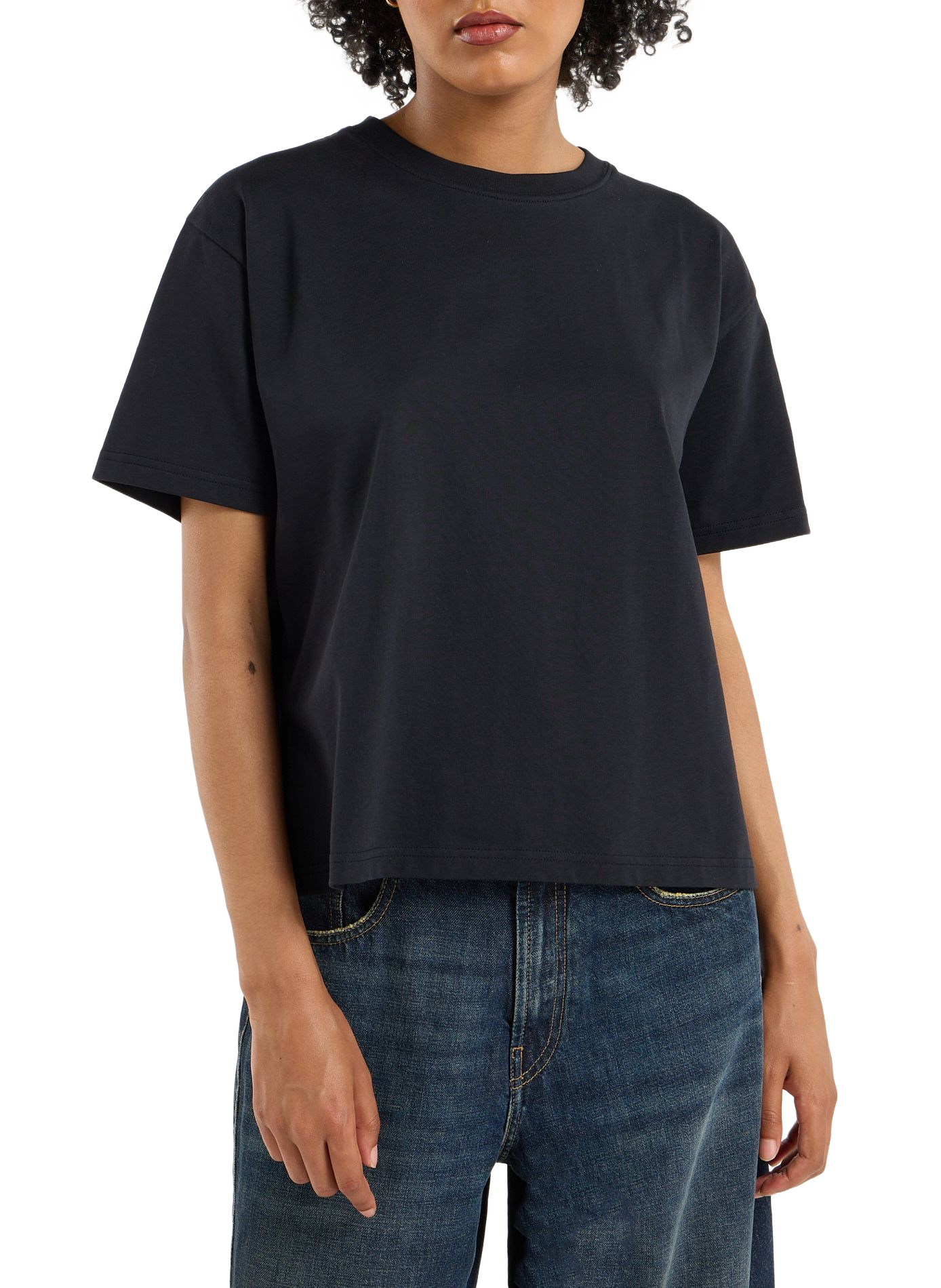 Classic Cotton T-Shirt SAISON 1865 Black