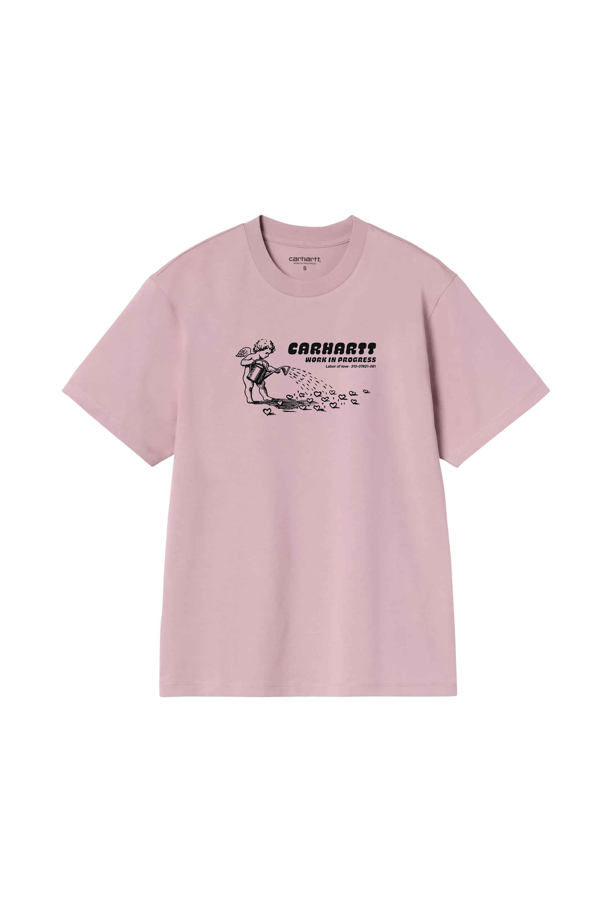 Tee-shirt col rond en coton bio bumper CARHARTT WIP Rose