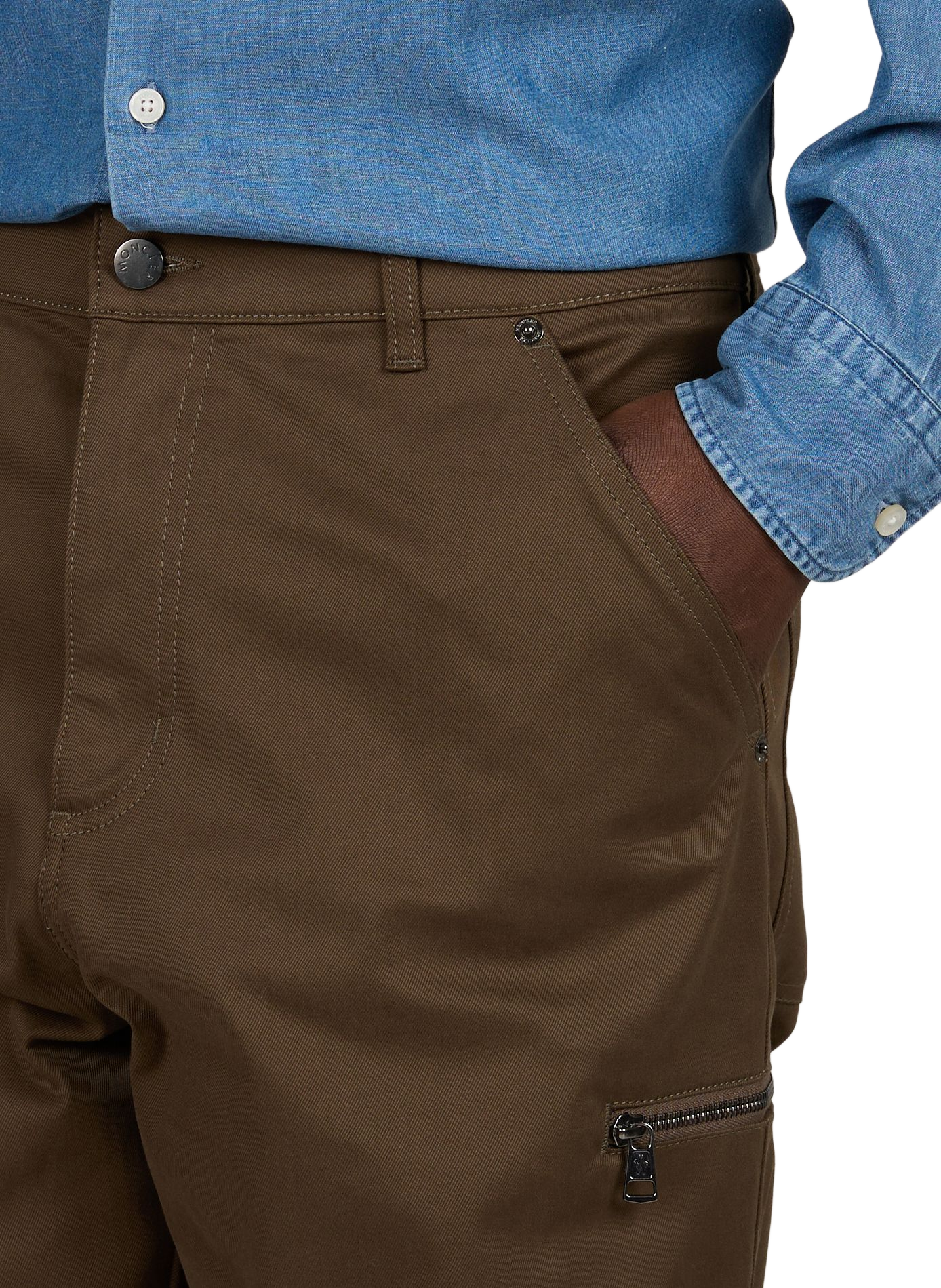 Pantaloni dritti MONCLER Verde