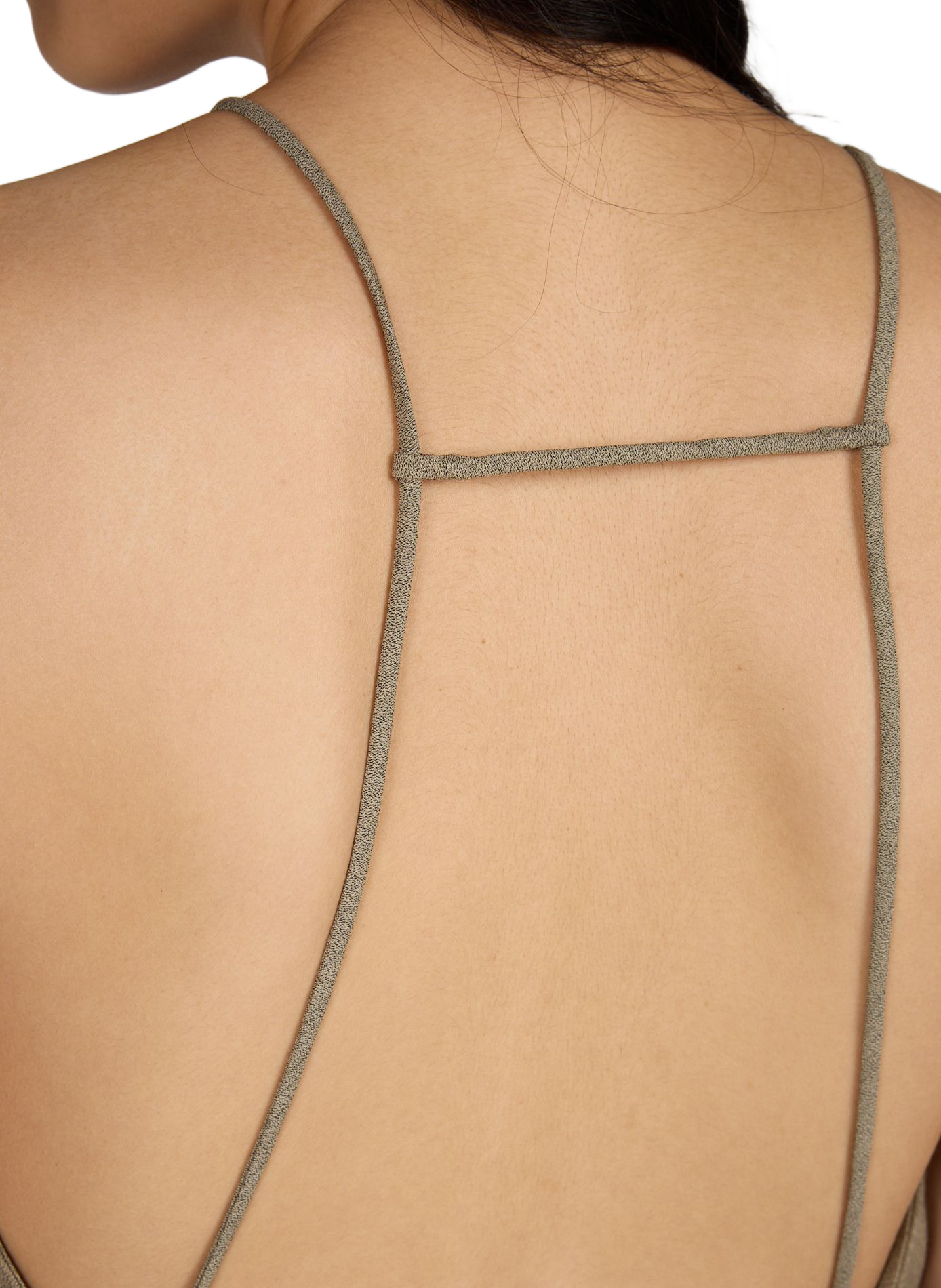 Top dos nu Erin en laine mélangée CALVIN KLEIN COLLECTION Marron