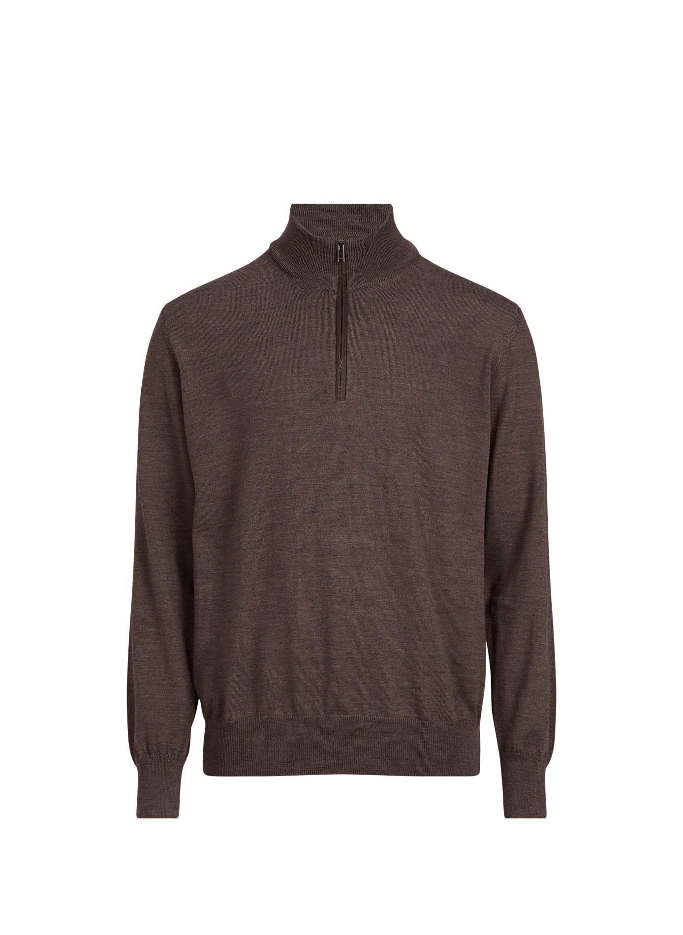 Wollpullover mit Stehkragen aus Merinowolle ETON Braun