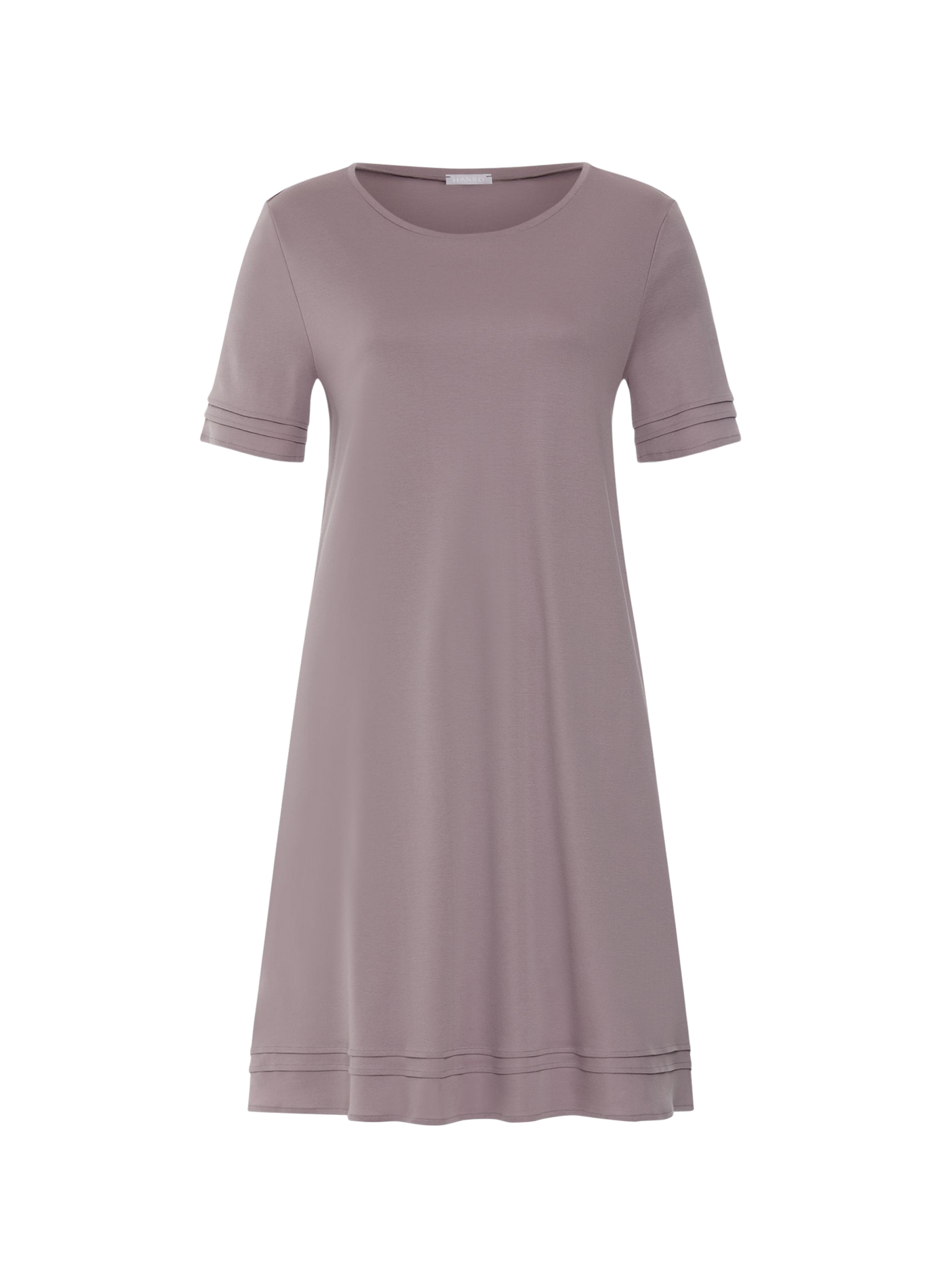 Robe de nuit évasée col rond en coton HANRO Rose