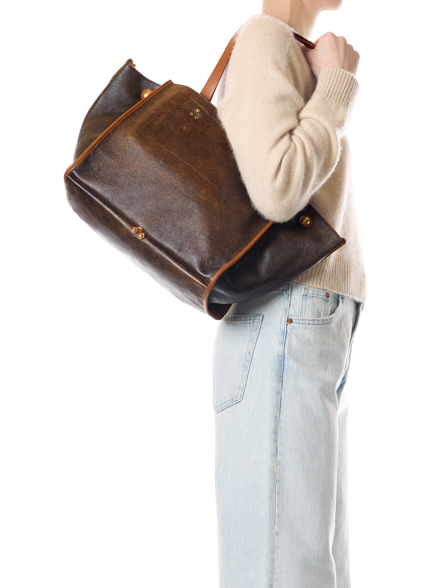 Léon Ledershopper aus Leder JÉRÔME DREYFUSS Braun