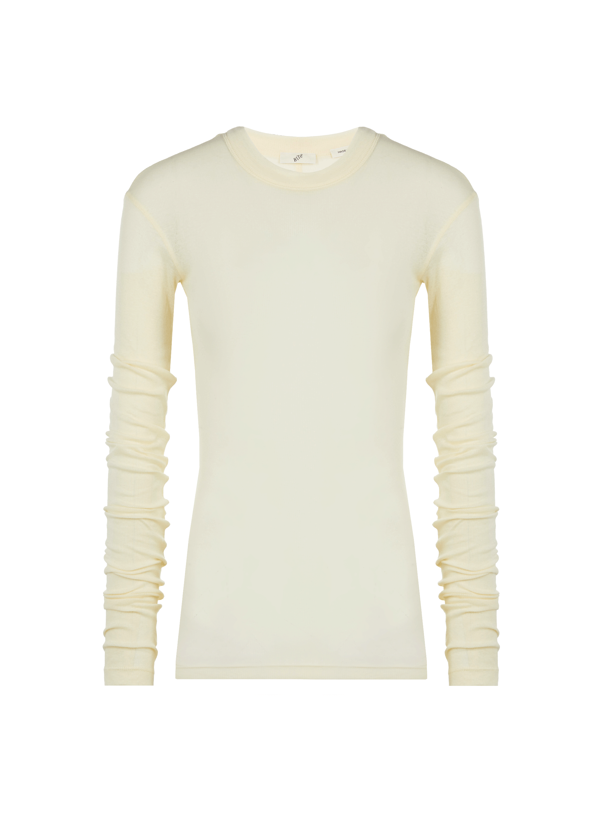 Pull fin côtelé en coton organique