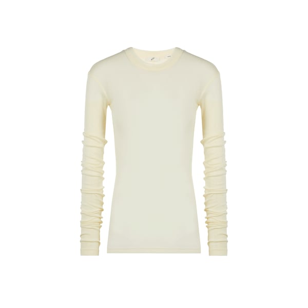 Pull fin côtelé en coton organique