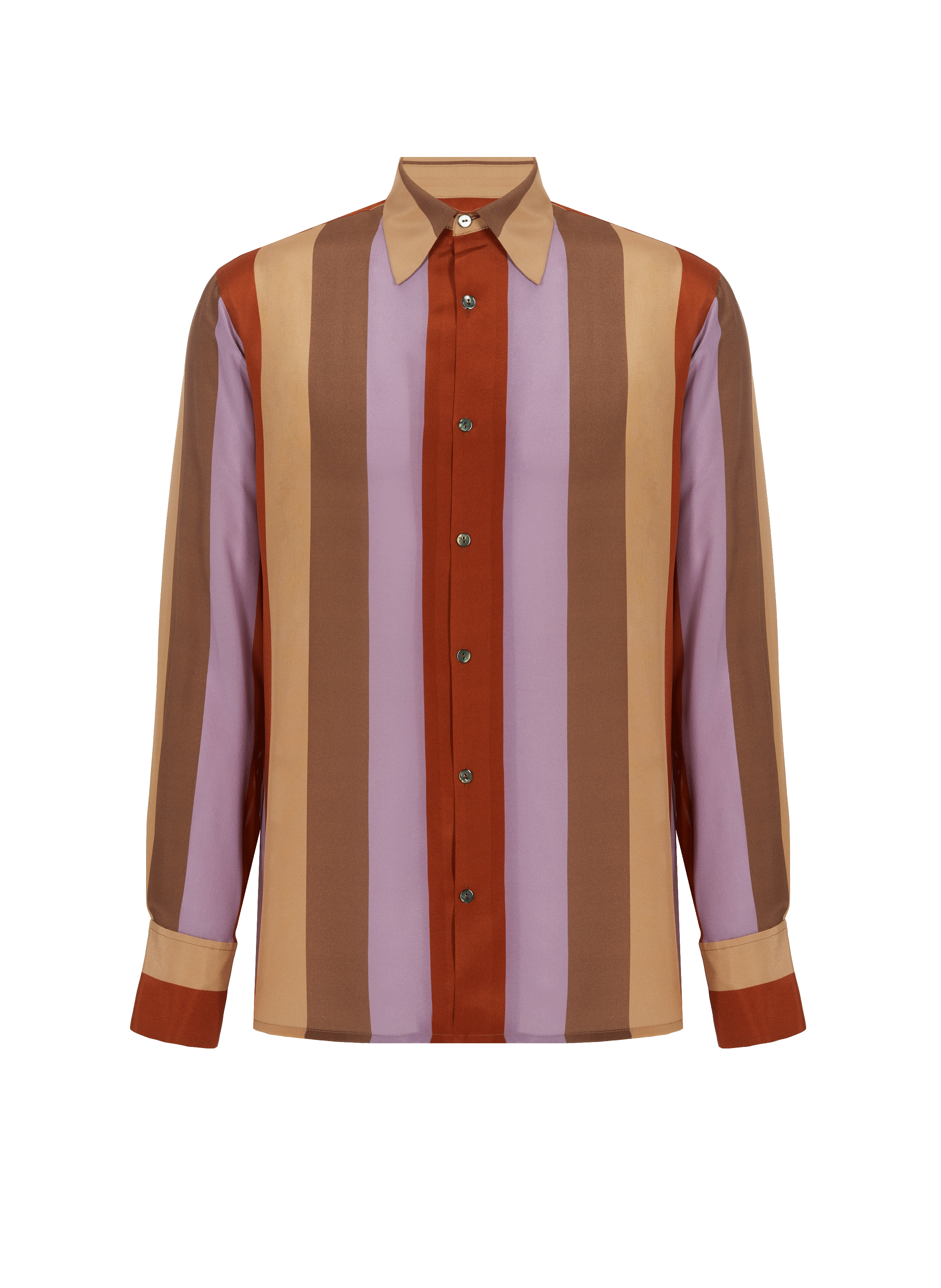Chemise rayée en soie