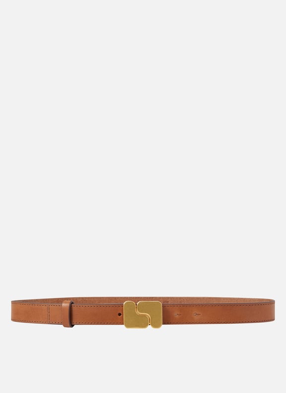 Ceinture en cuir glacé ninon Marron by SOEUR SOEUR Ceinture en cuir glacé ninon Marron