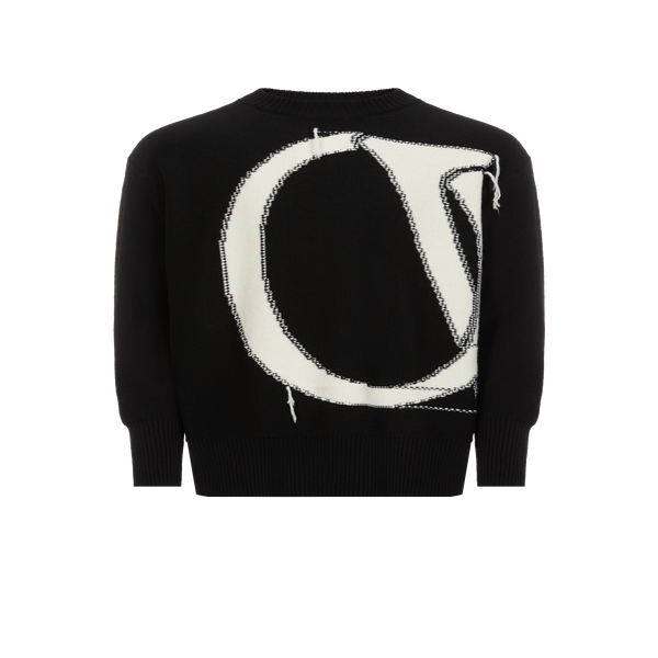 Off-white Givenchy Label Wool Jumper In Black