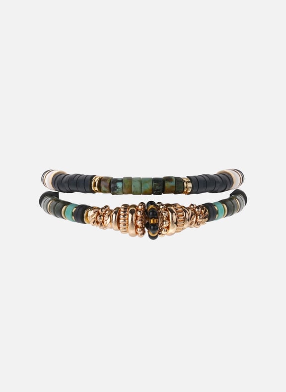Bracelet ajustable avec perles tweeks Noir by HIPANEMA HIPANEMA Bracelet ajustable avec perles tweeks Noir