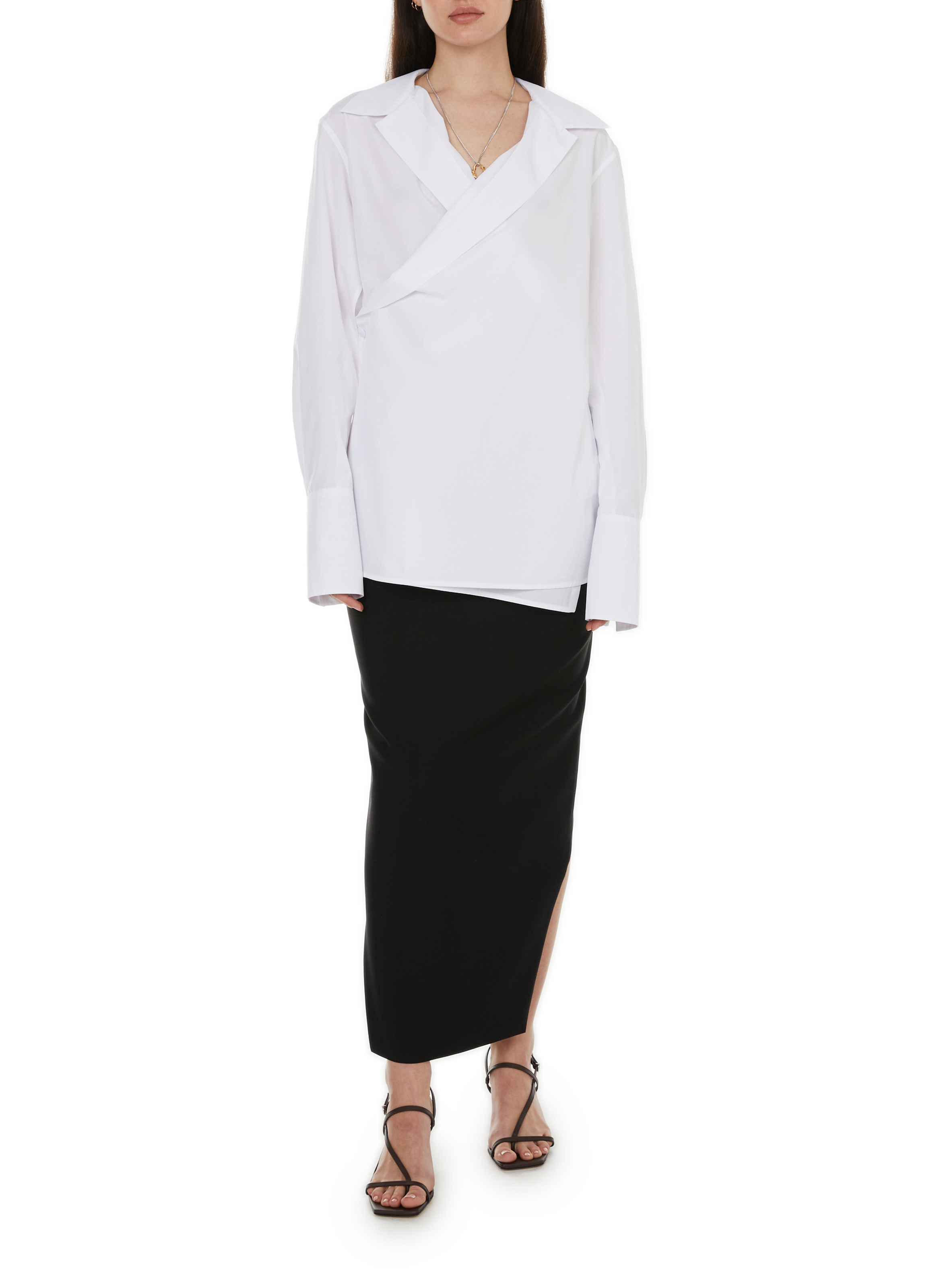 Asymmetrical wool and mohair skirt GIVENCHY Black