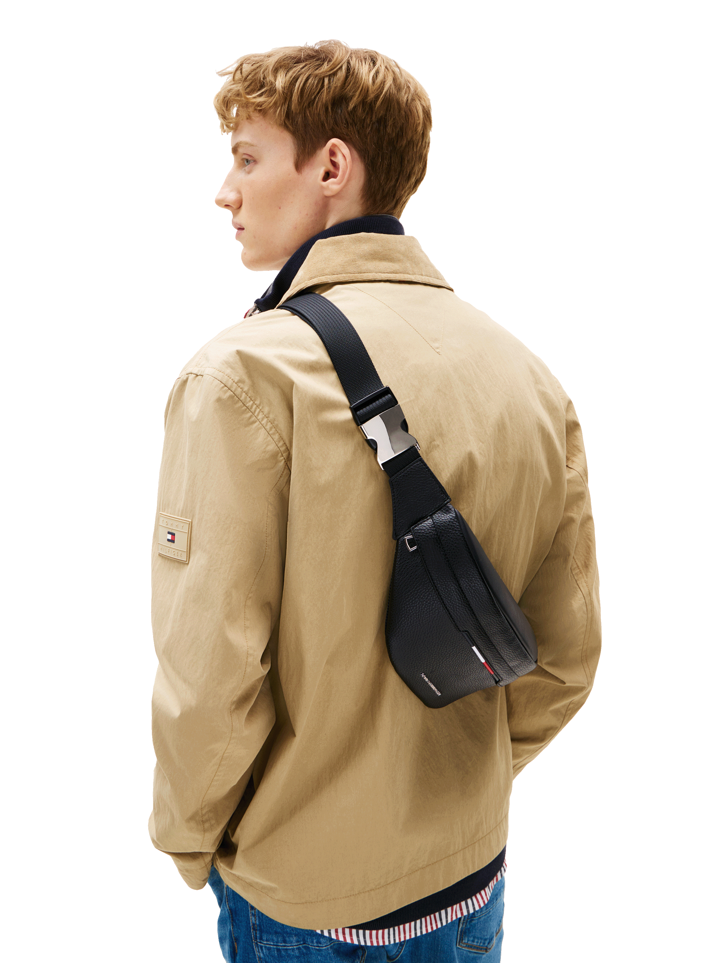 Grained waist bag TOMMY HILFIGER Black