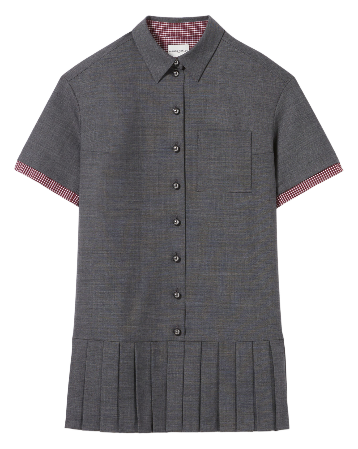 Robe courte en laine mélangéz CLAUDIE PIERLOT Gris