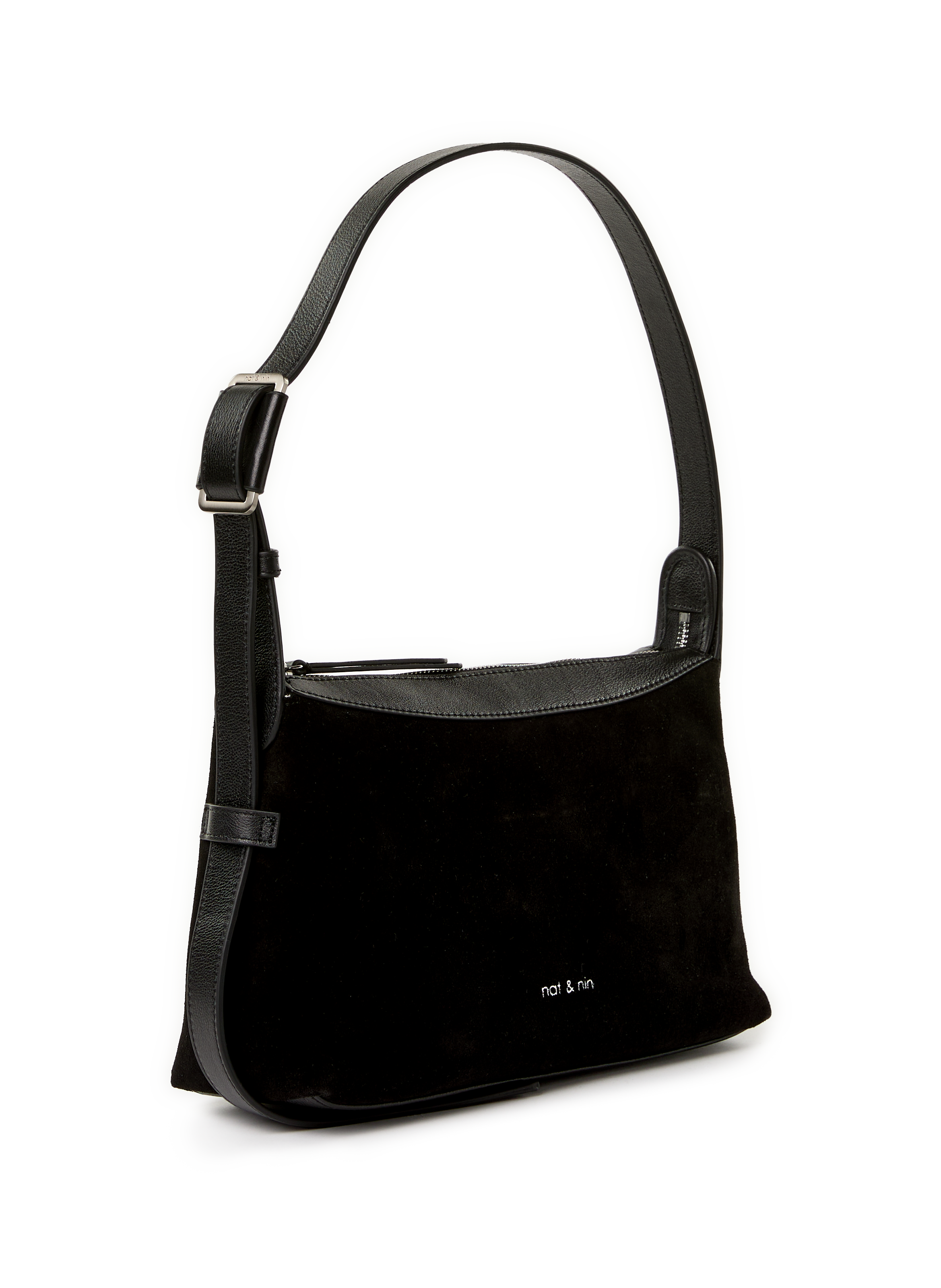 Bowie leather handbag NAT & NIN Black