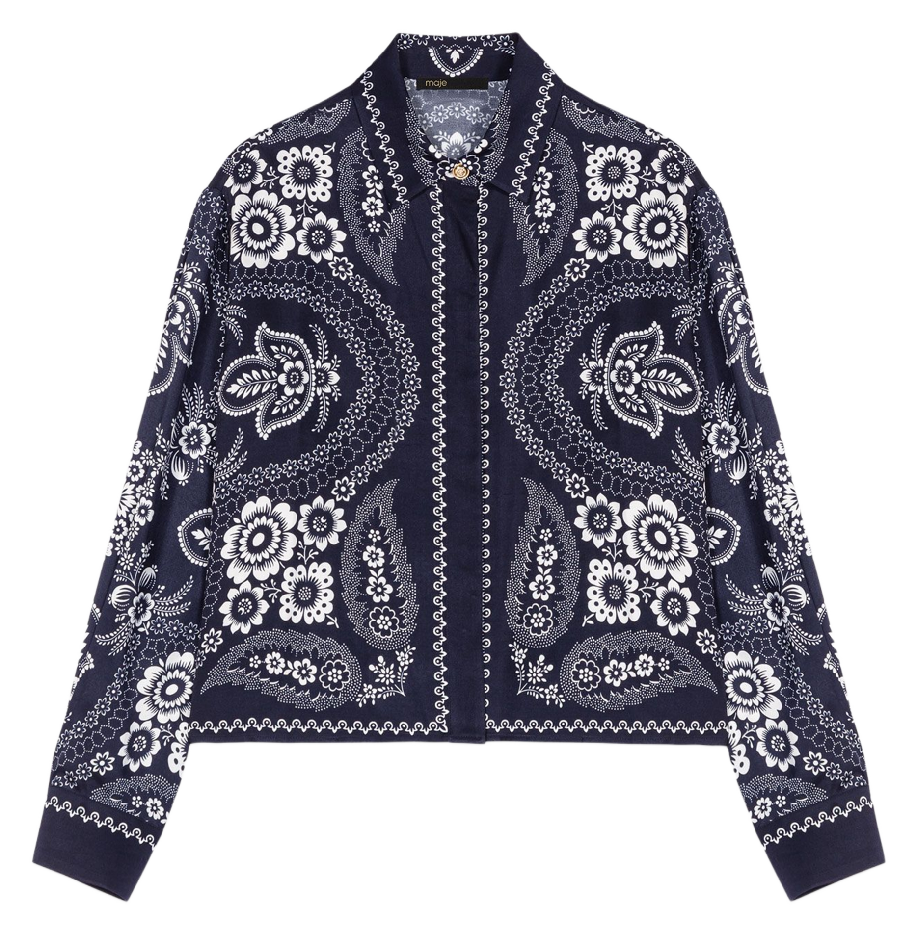 Chemise oversize col classique MAJE Bleu