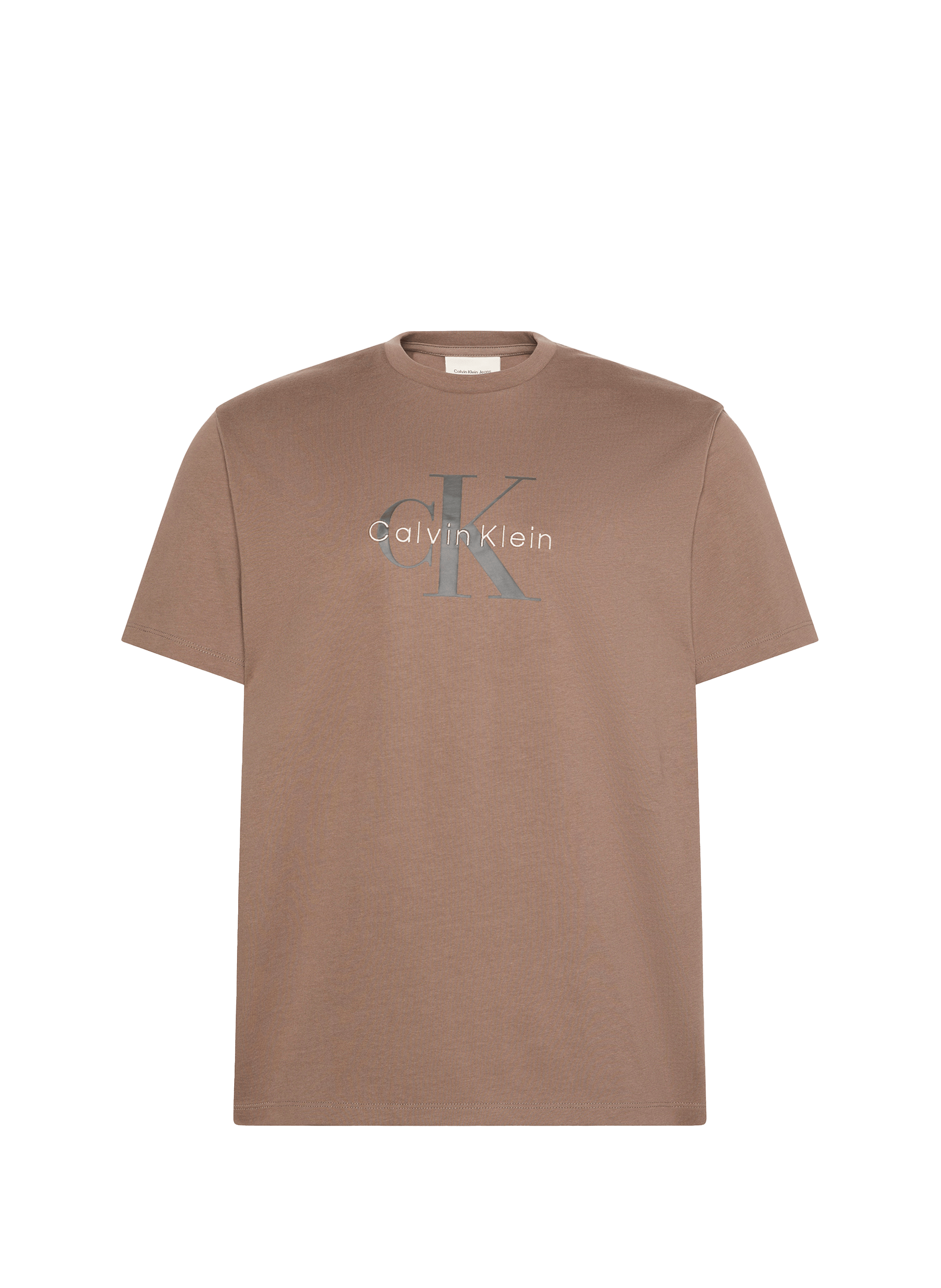 Cotton Logo T-shirt CALVIN KLEIN Brown