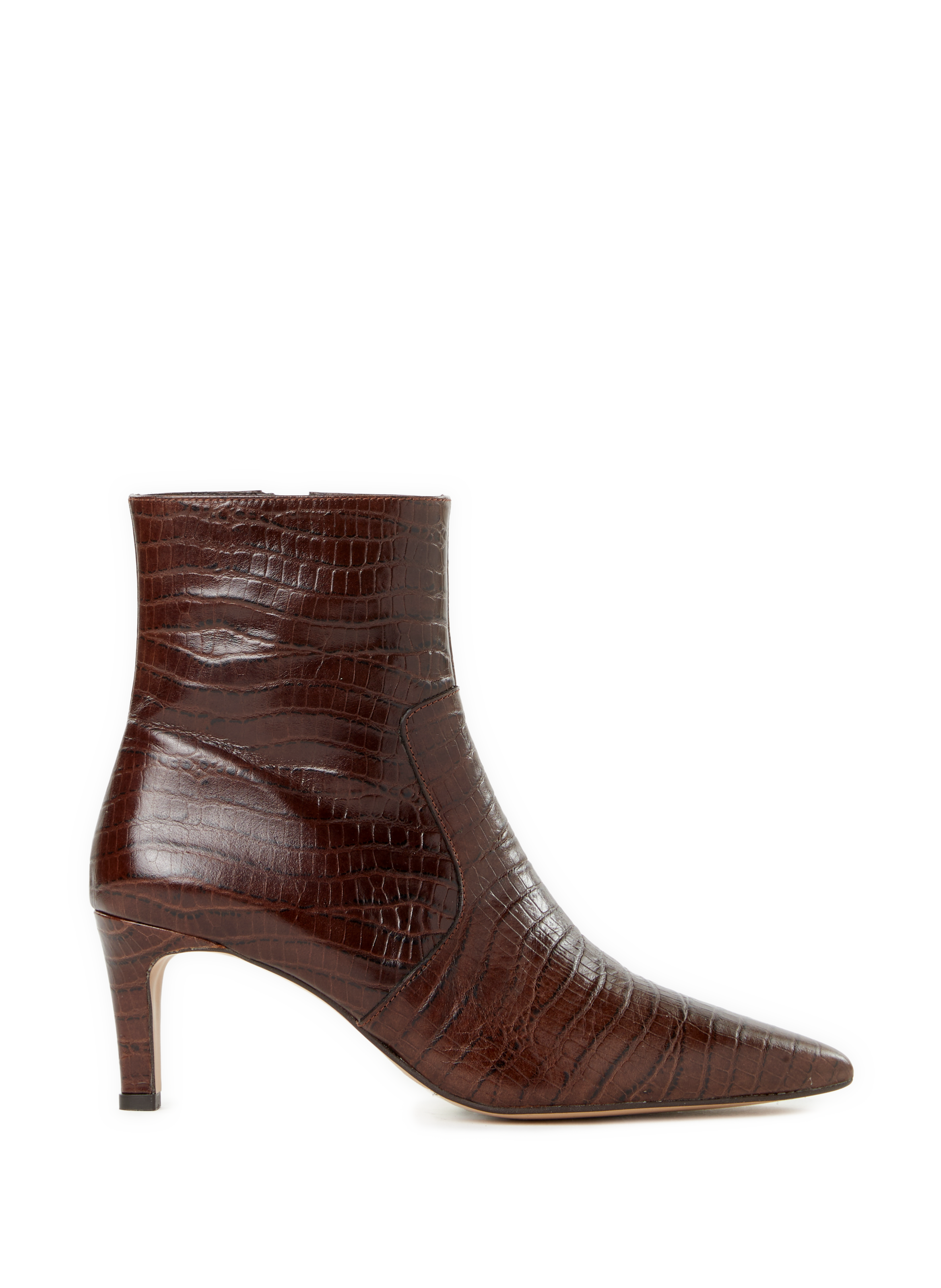 SAISON 1865 Divine leather ankle boots Brown
