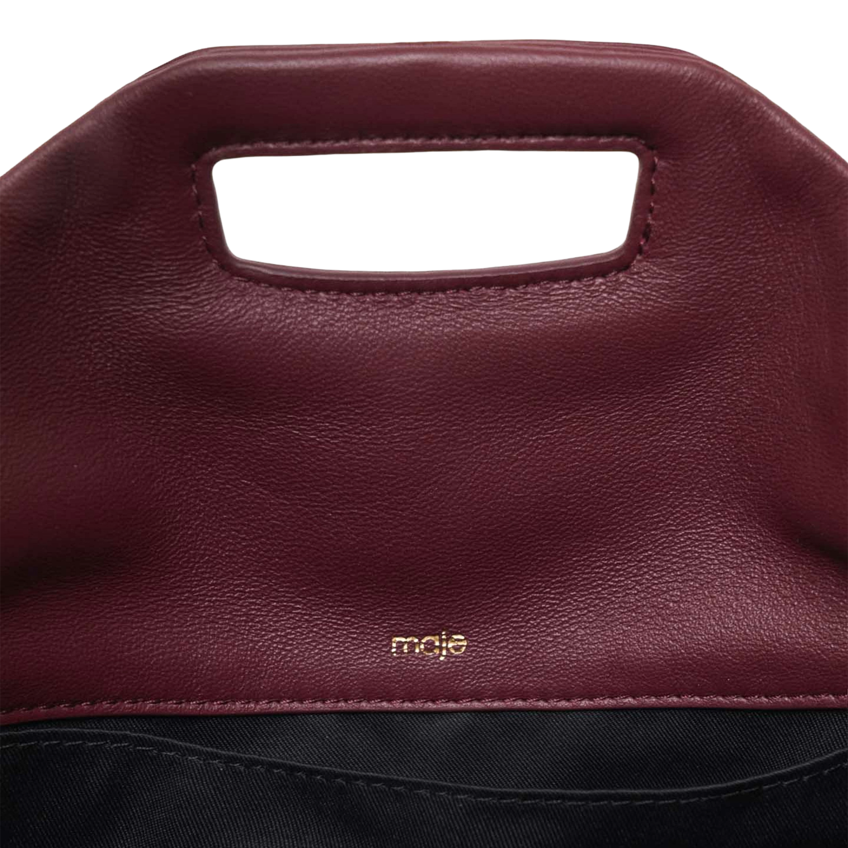 Sac bandoulière en cuir lisse miss m MAJE Rouge