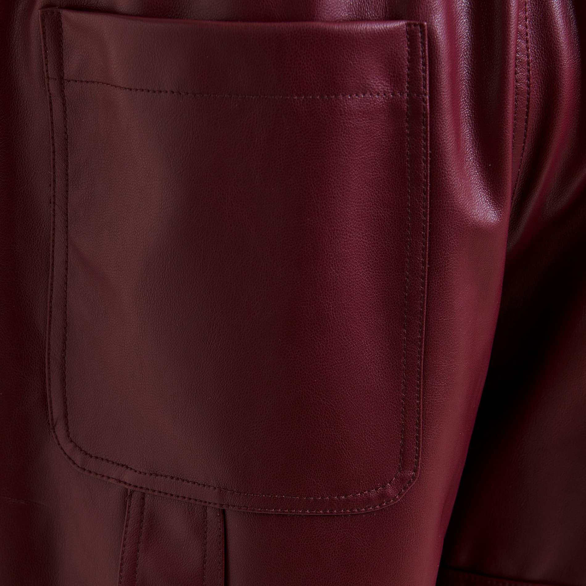 Pantalon droit aspect cuir itao ESSENTIEL ANTWERP Rouge