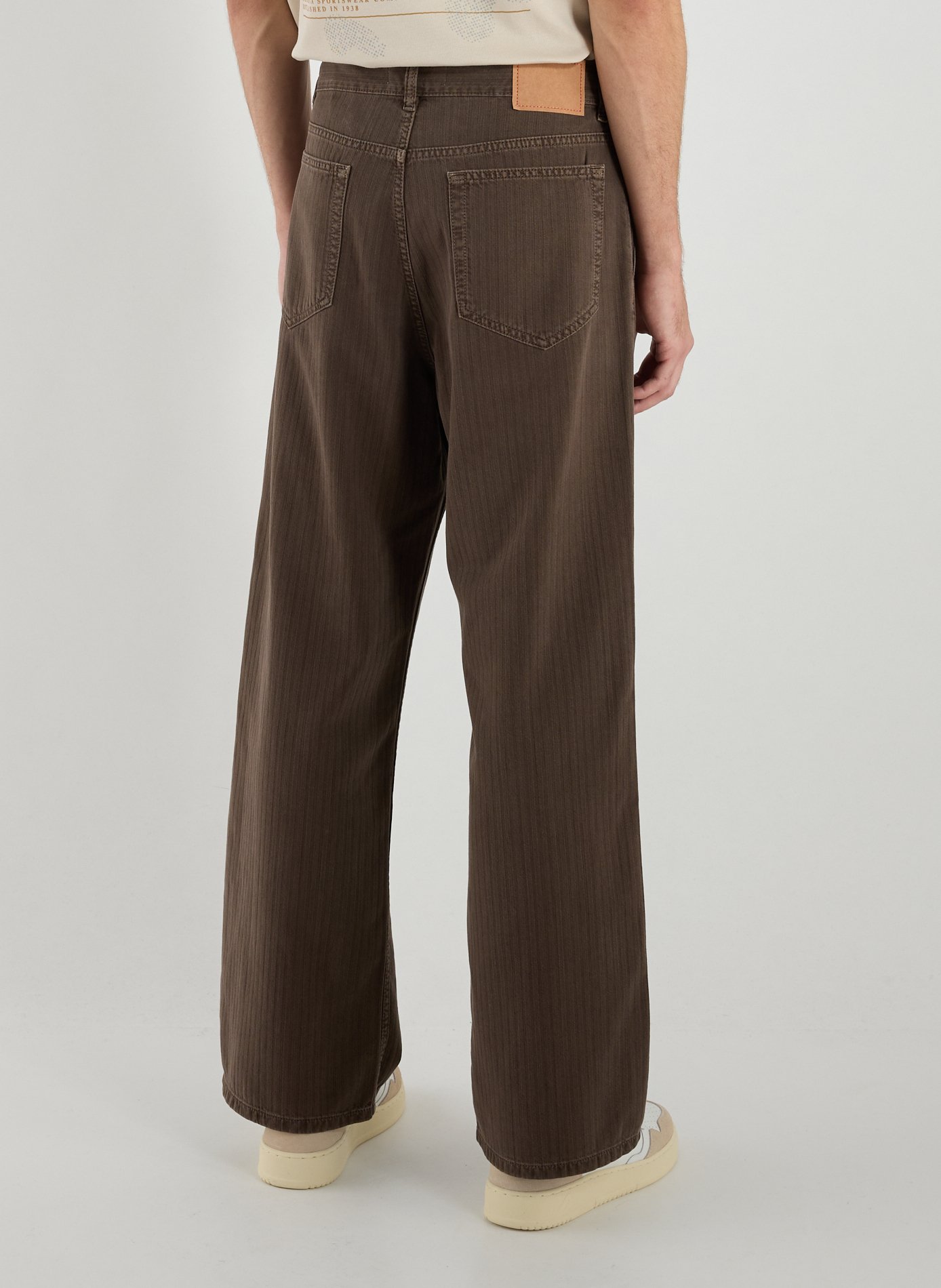 Straight-leg jeans in blended cotton JEANERICA DENIM Brown
