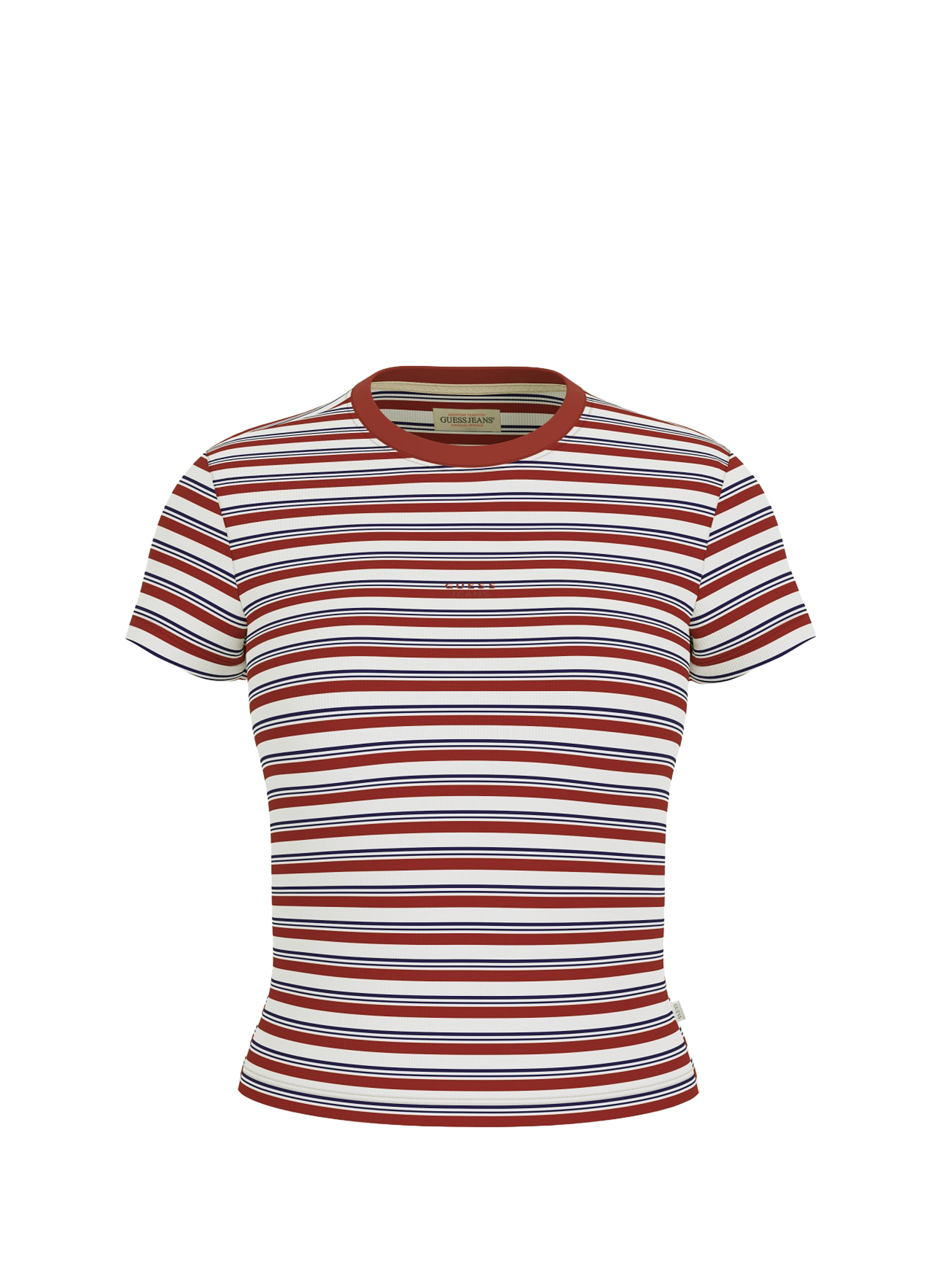 GUESS Striped T-shirt Red