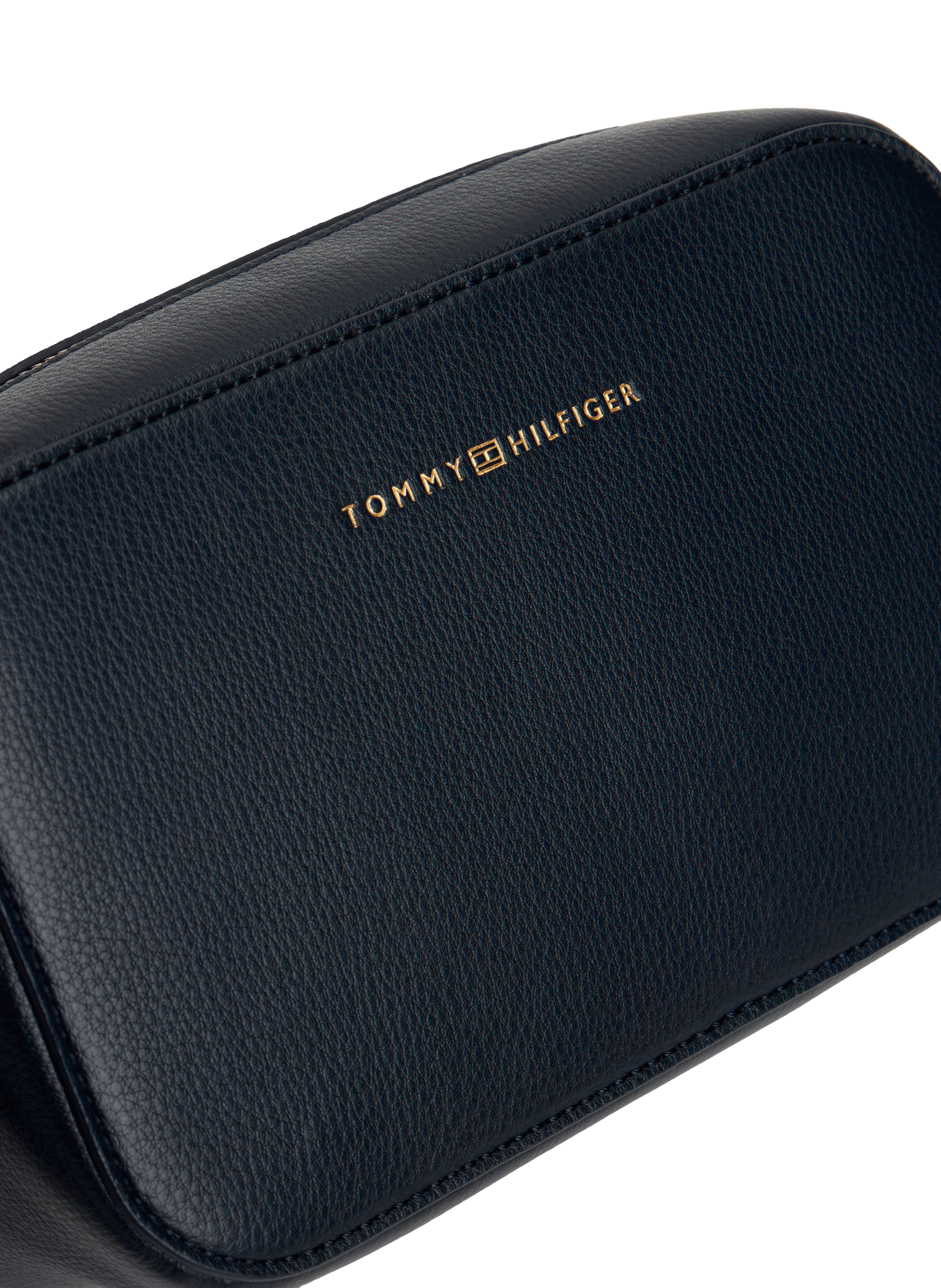 Faux leather shoulder camera bag TOMMY HILFIGER Blue