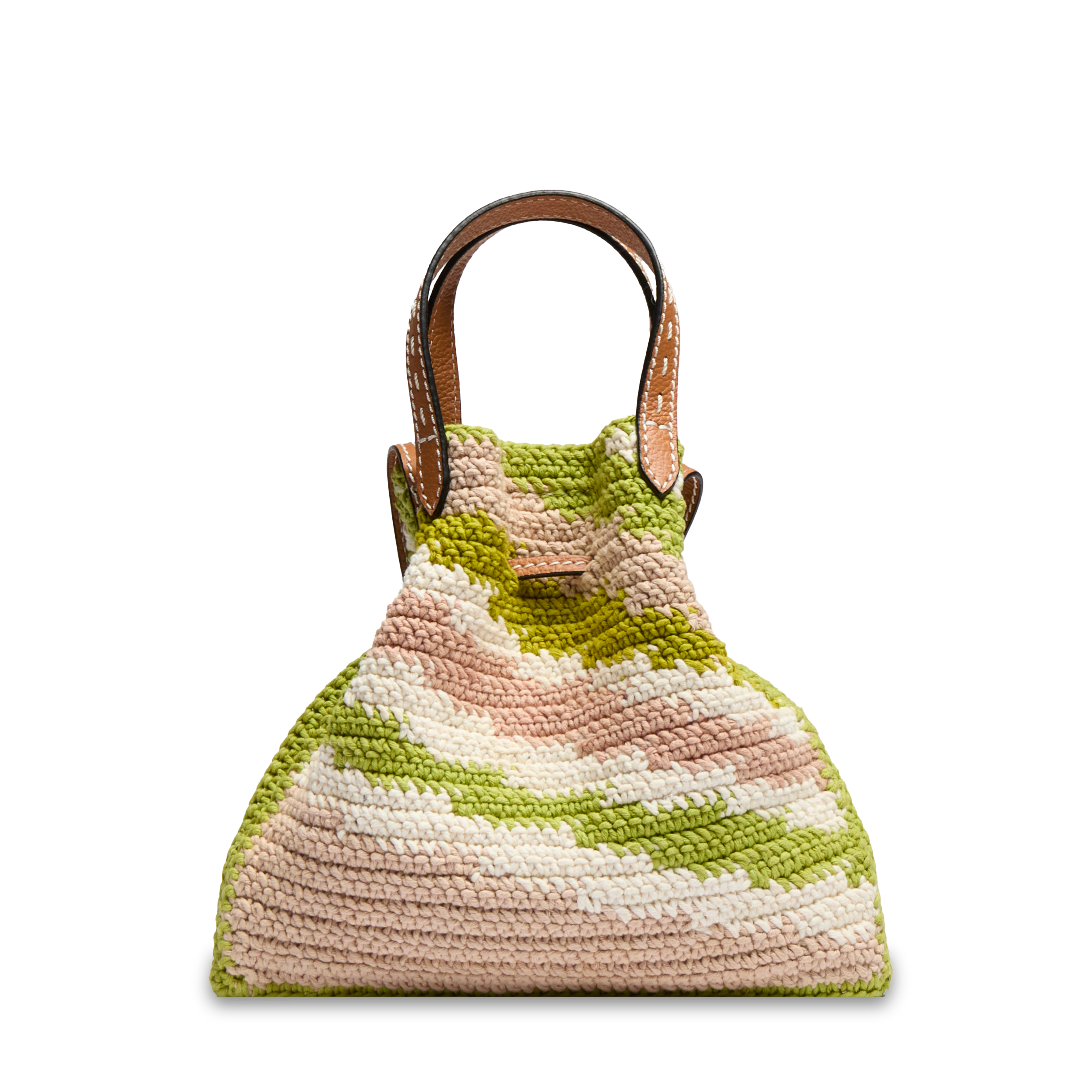 Sac seau s double porté summer mania de lancel en coton LANCEL Vert