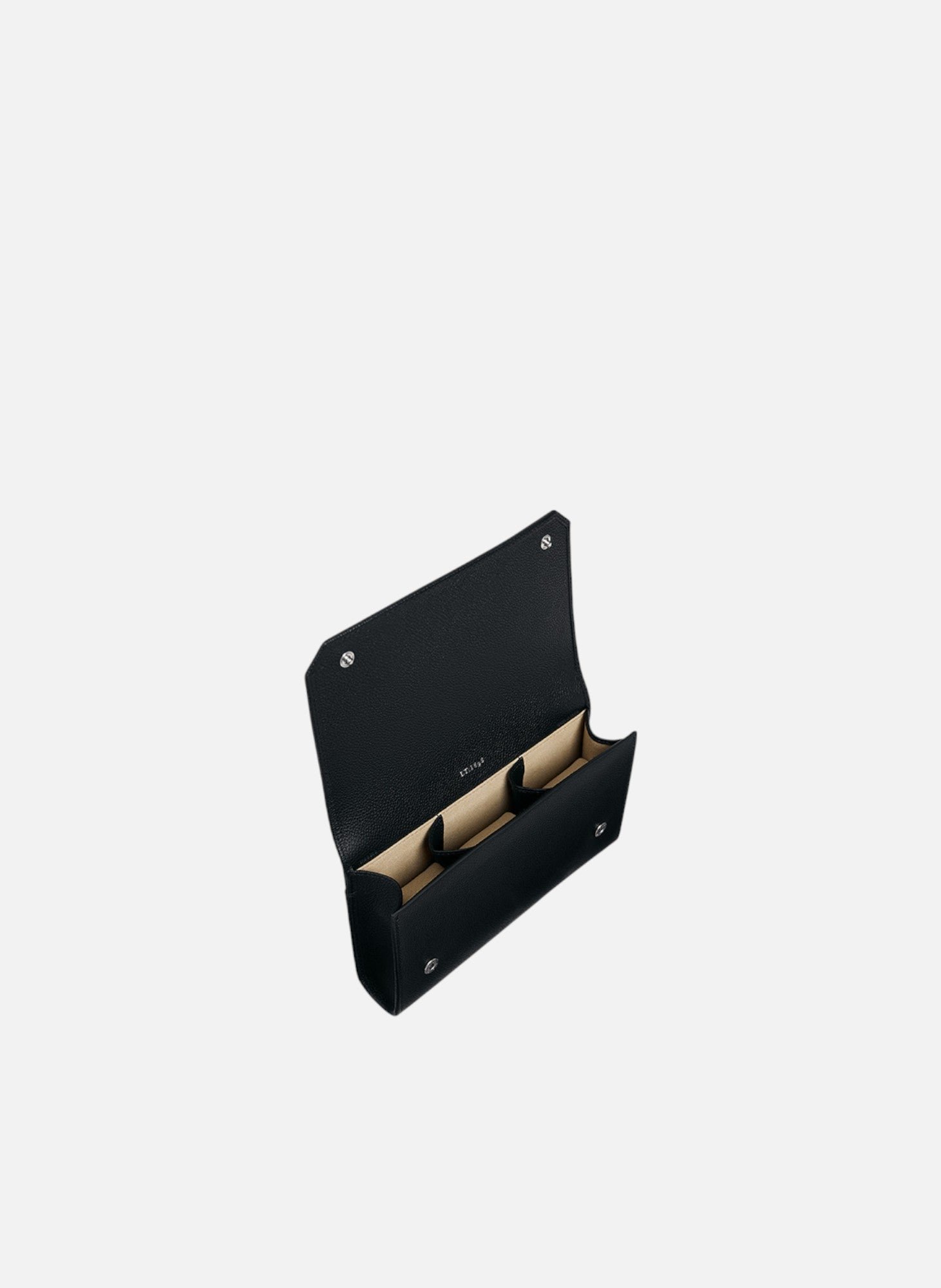 Coffret 3 montres de voyage en cuir LE TANNEUR Noir