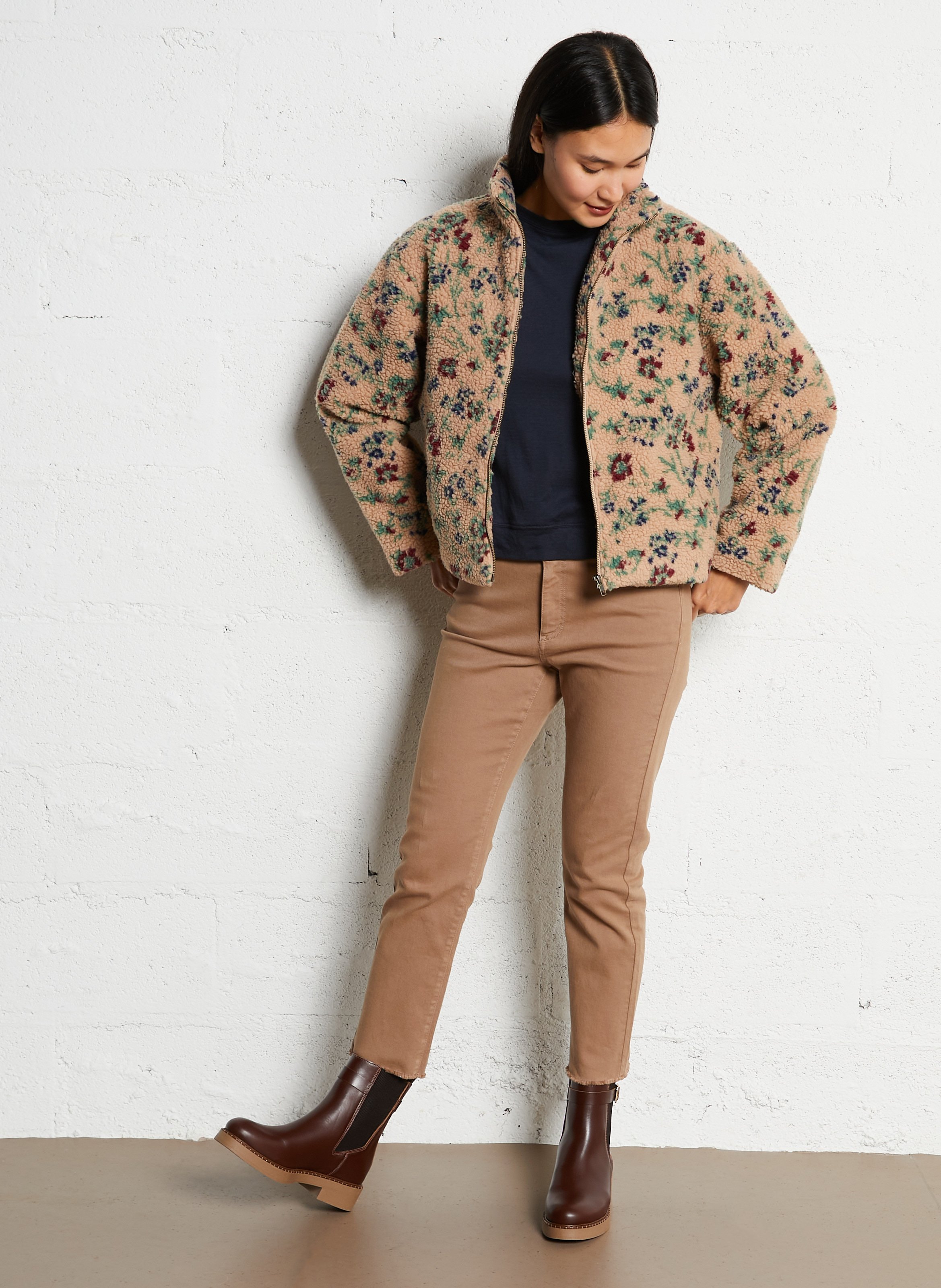 Jean slim en coton mélangé patience MAISON 123 Beige