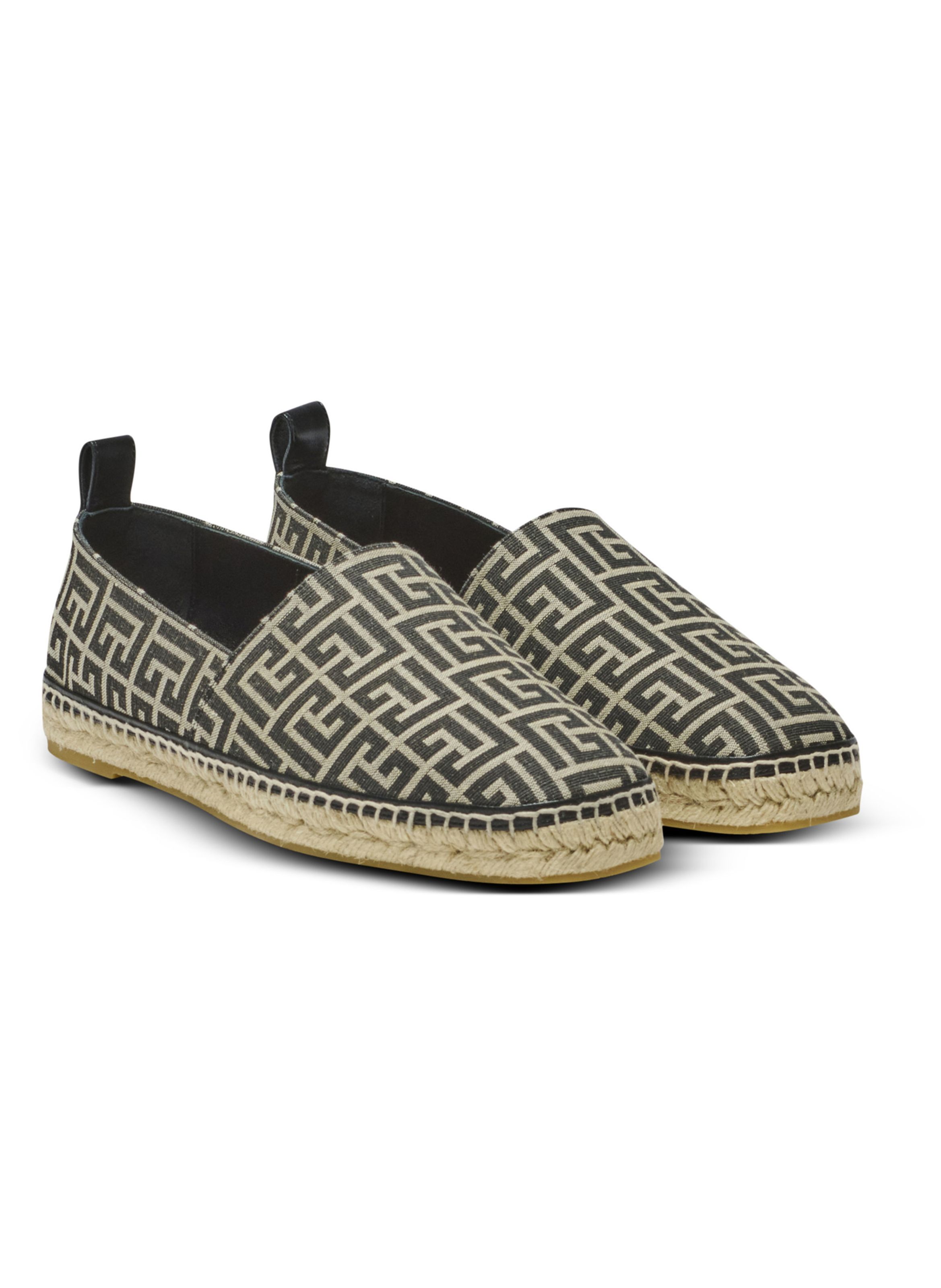 Espadrilles en jacquard monogramme BALMAIN Noir