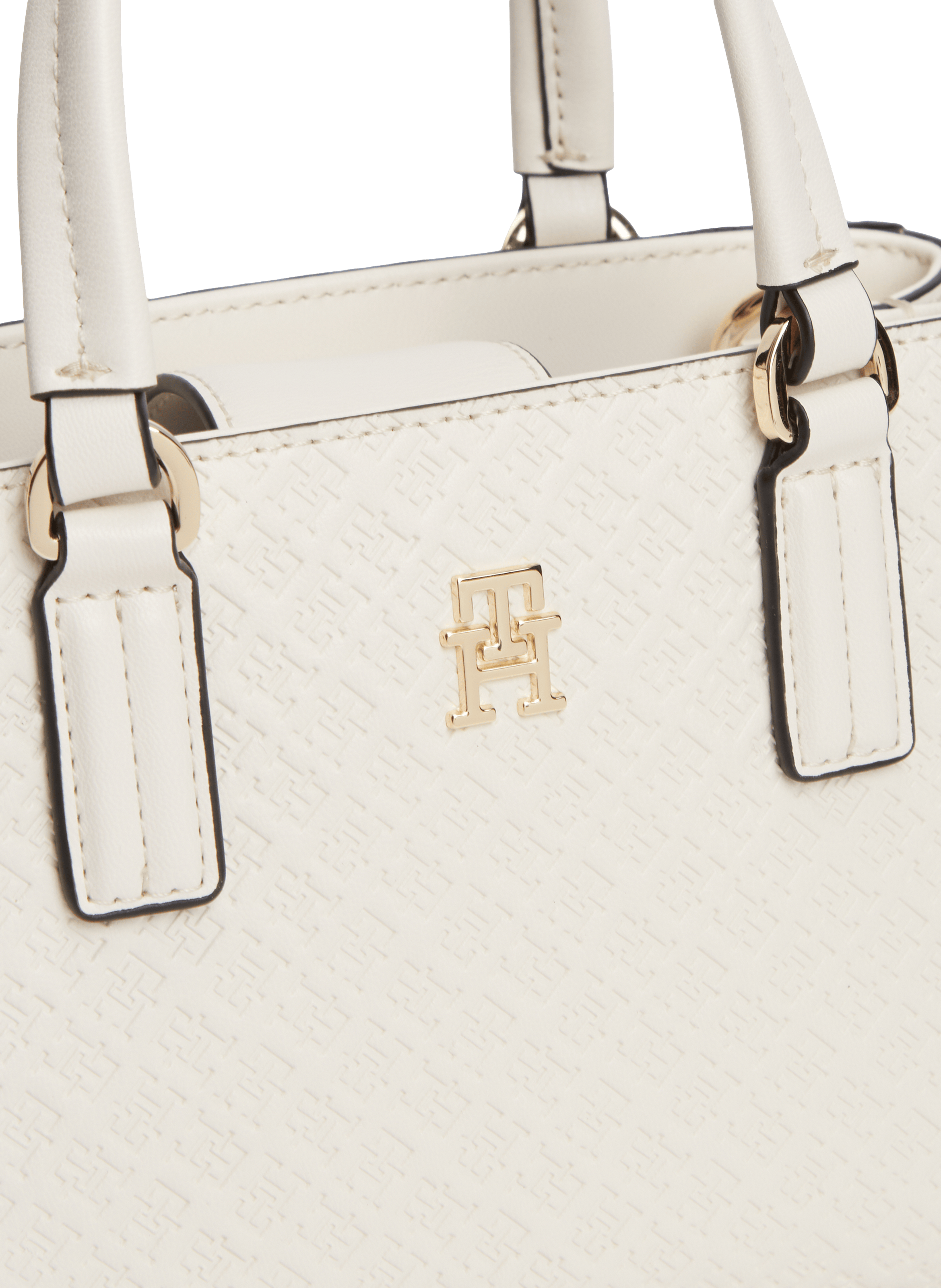 TH Monogram Daily Mini Tote Handbag TOMMY HILFIGER Beige