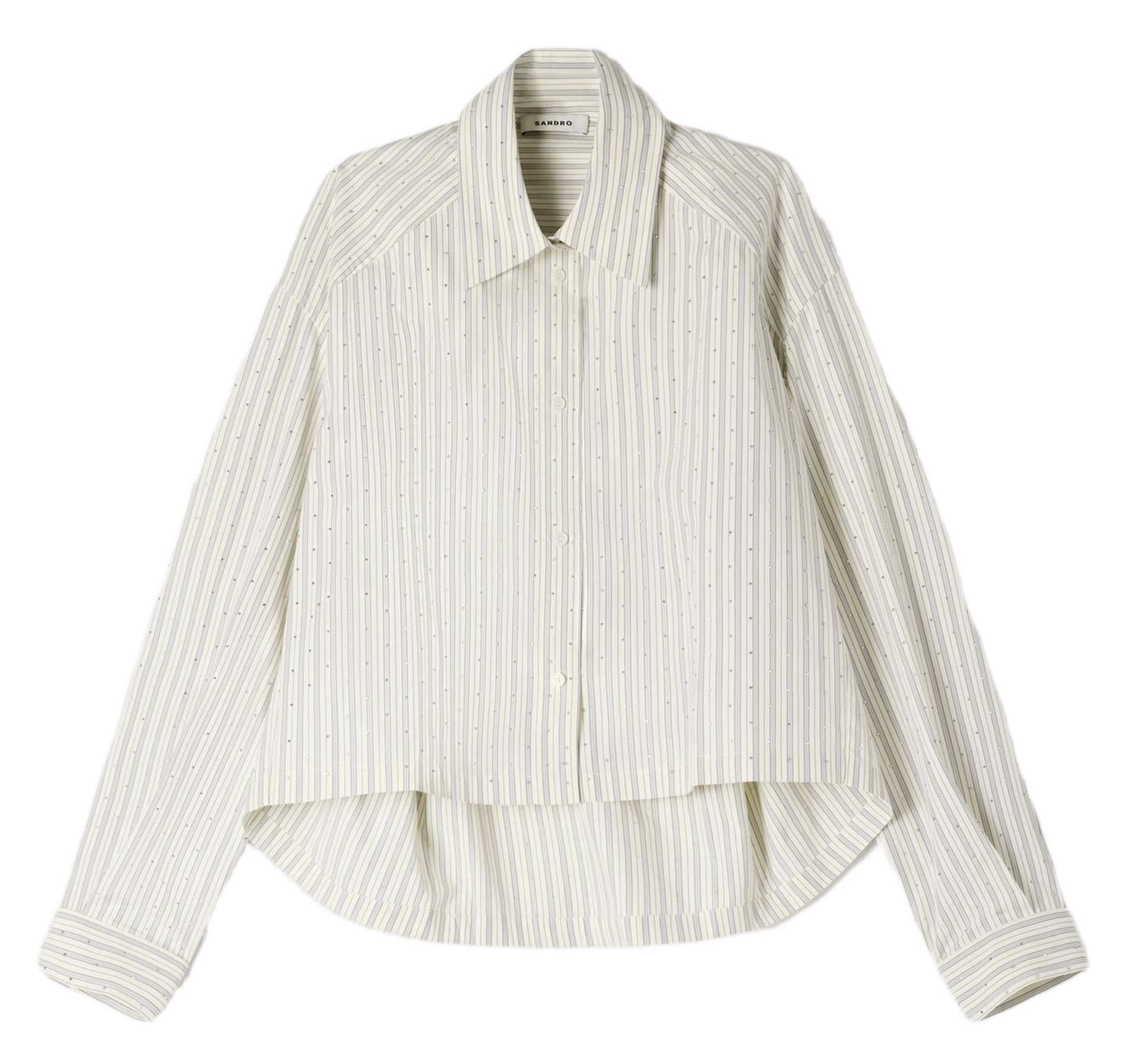 Chemise col classique à rayures SANDRO Beige