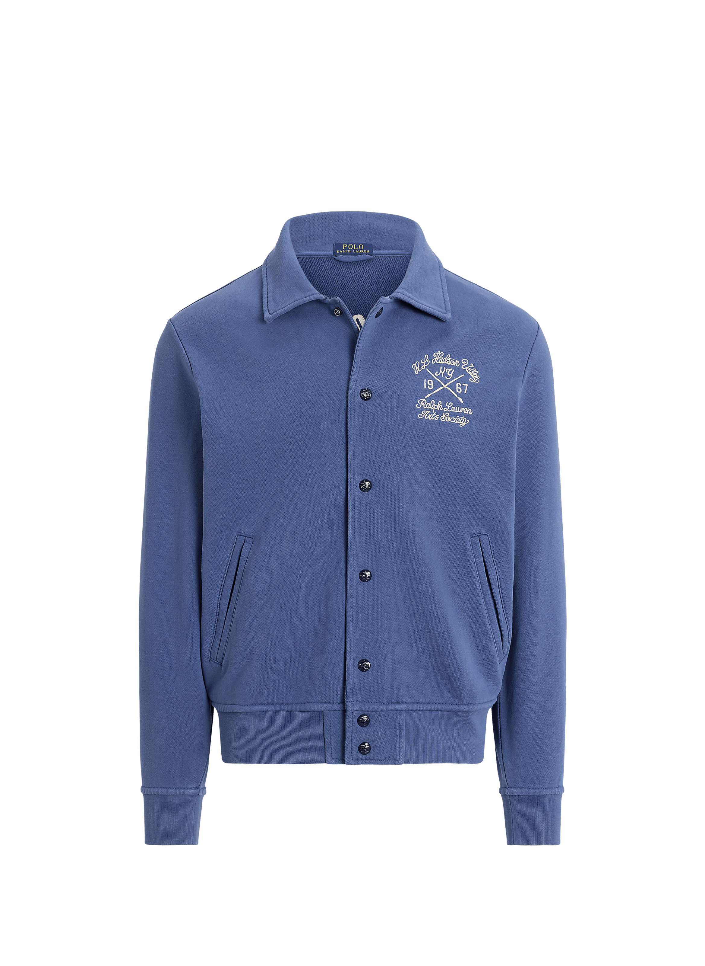 Blouson brodé en coton POLO RALPH LAUREN Bleu