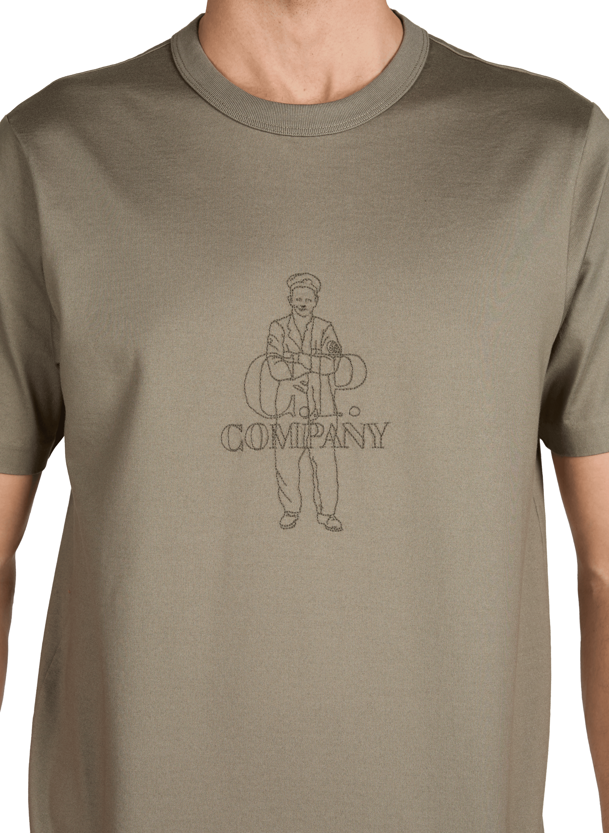 Classic Cotton T-Shirt CP COMPANY Grey