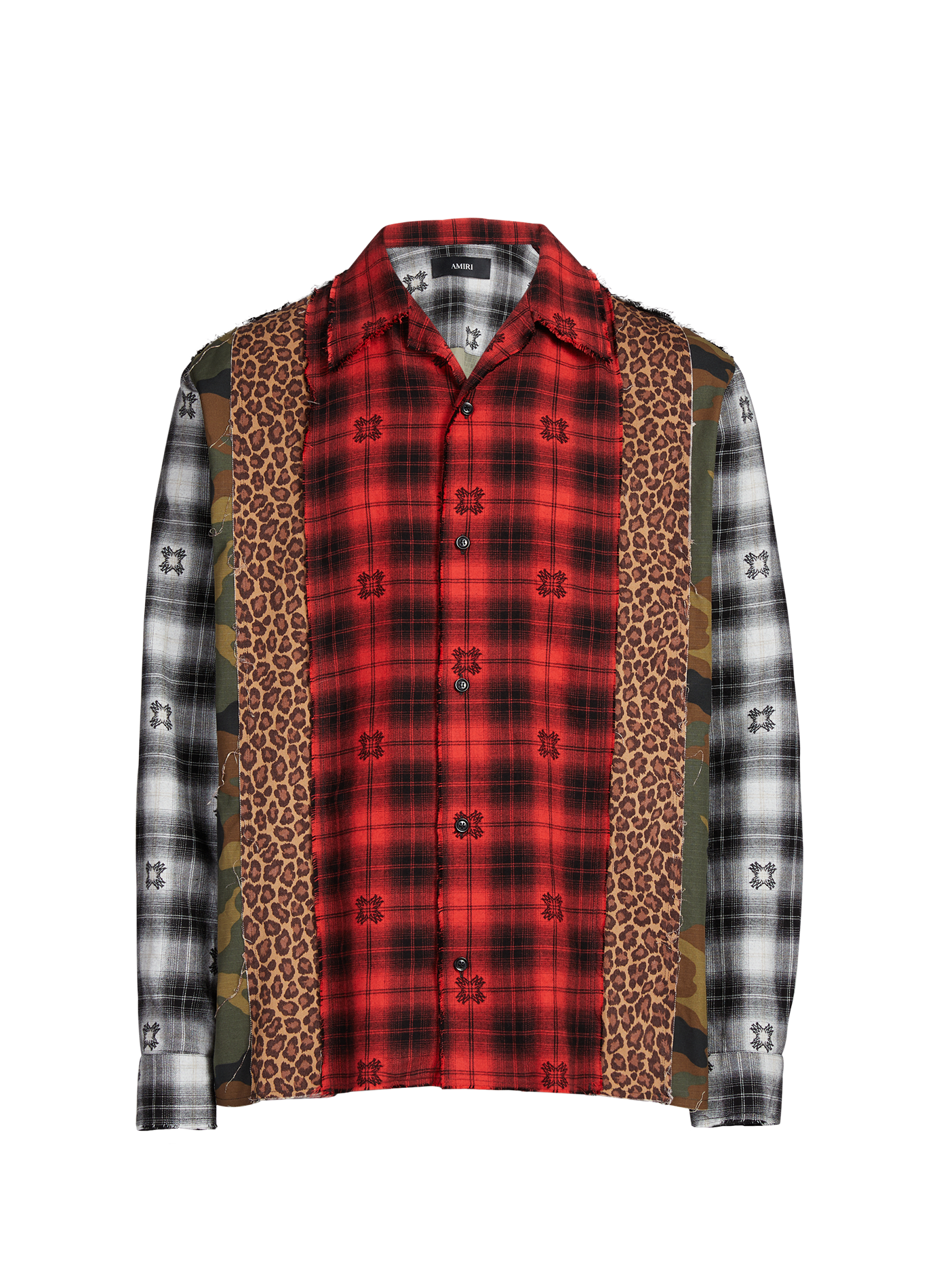 Long-sleeve patchwork cotton shirt AMIRI Multicolour