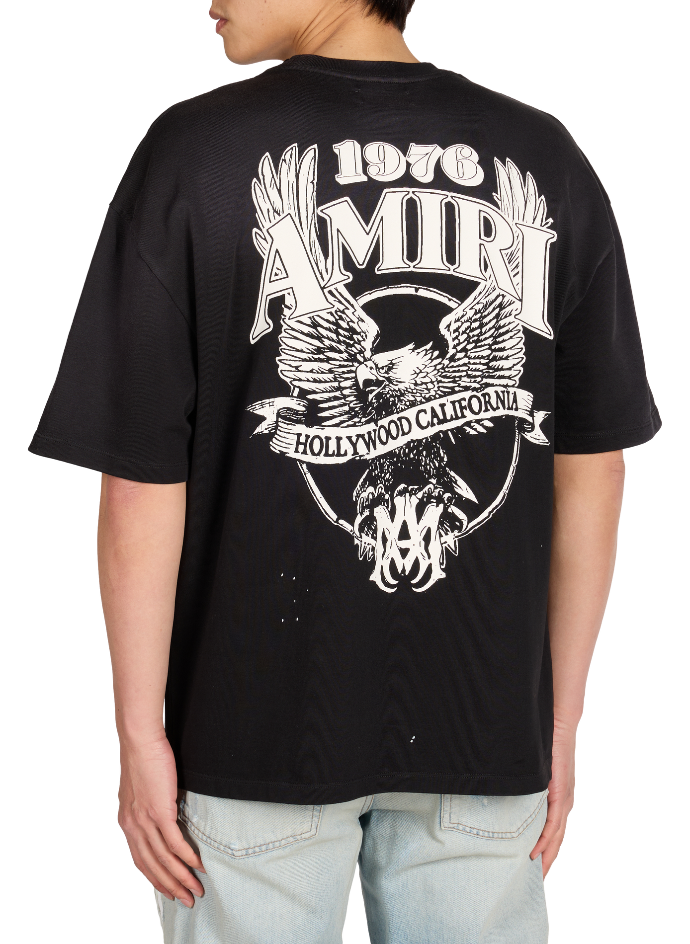 Biker-style cotton t-shirt AMIRI Black