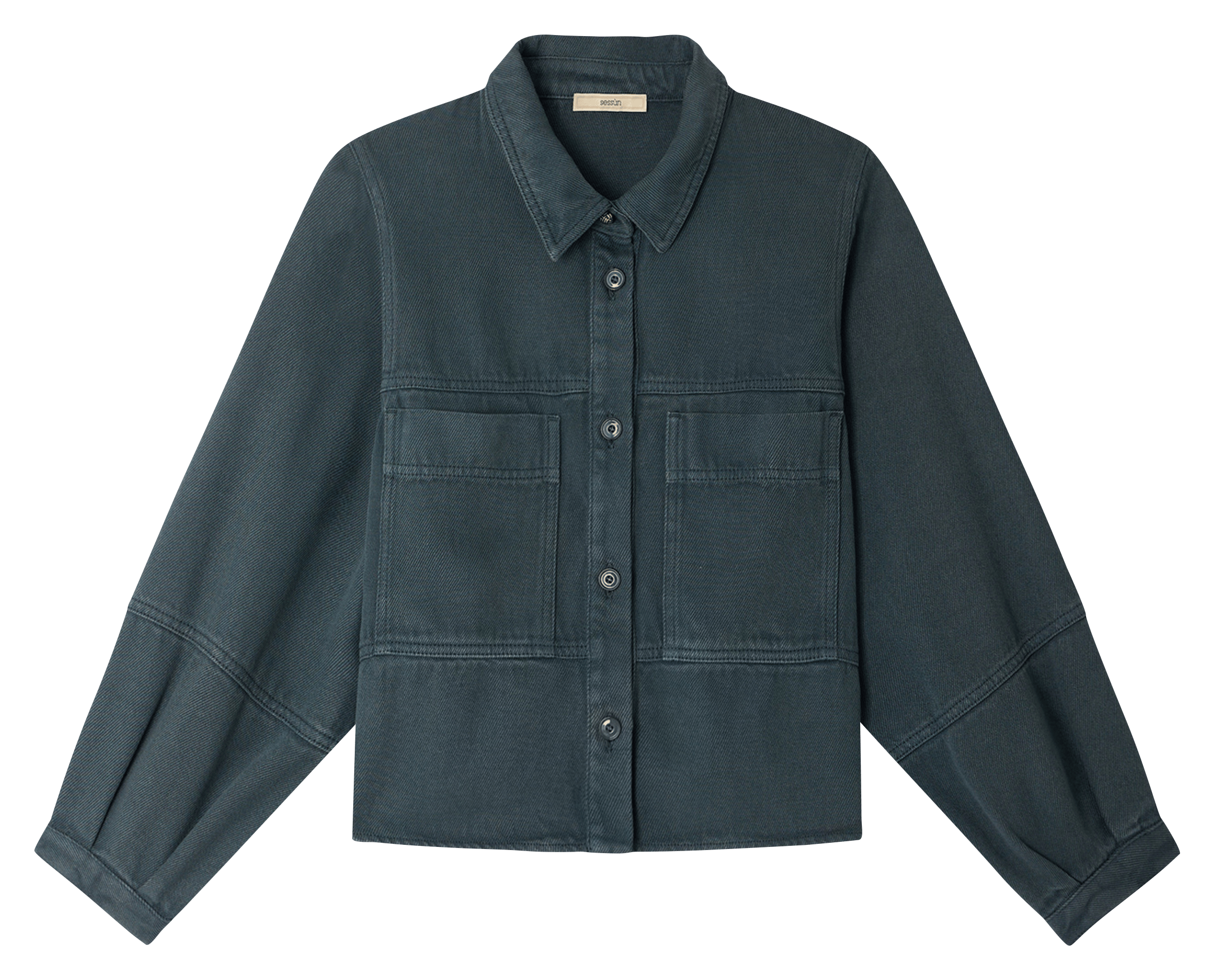 Veste col classique en jean leone SESSUN Vert