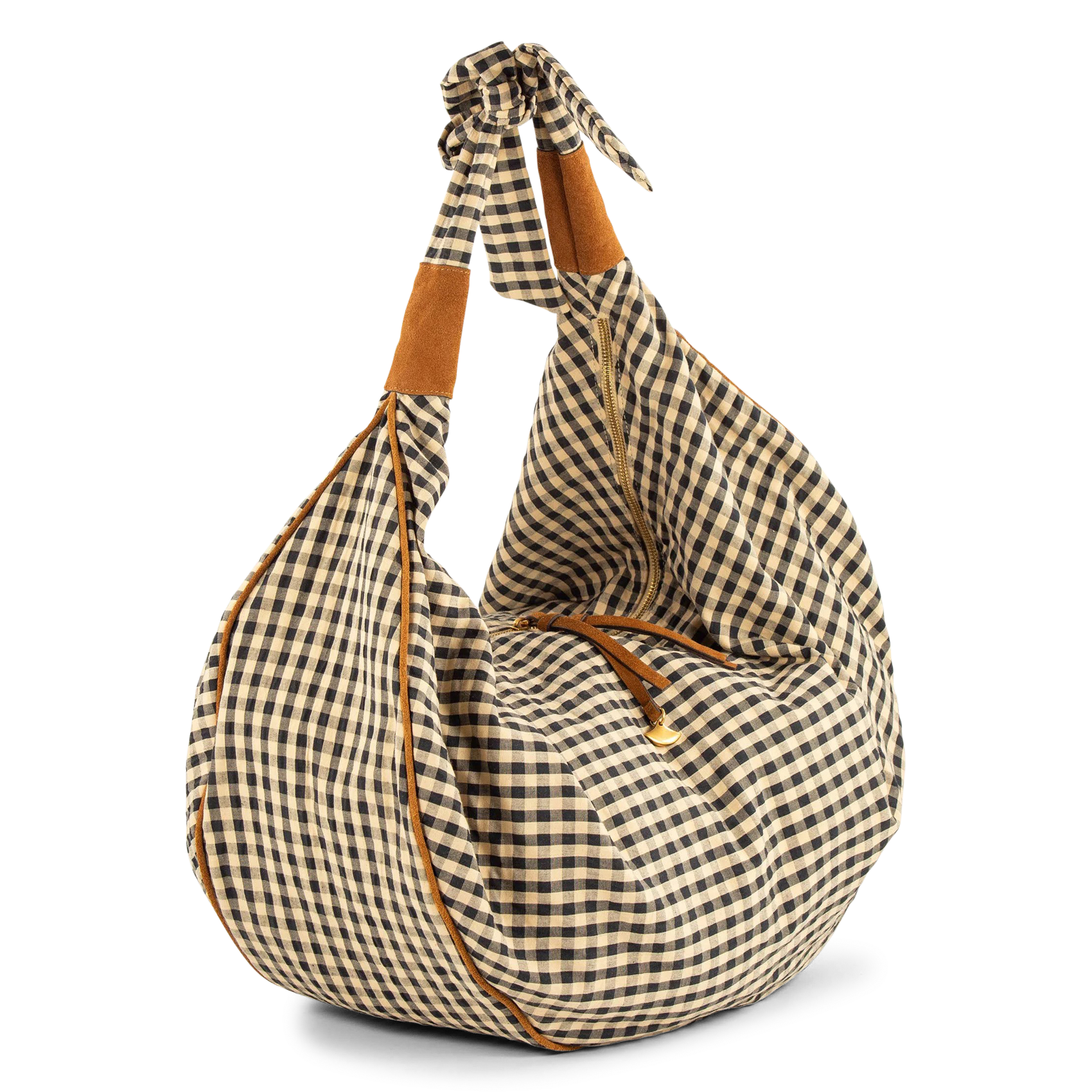 Sac porté épaule en coton et cuir ilango SESSUN Beige