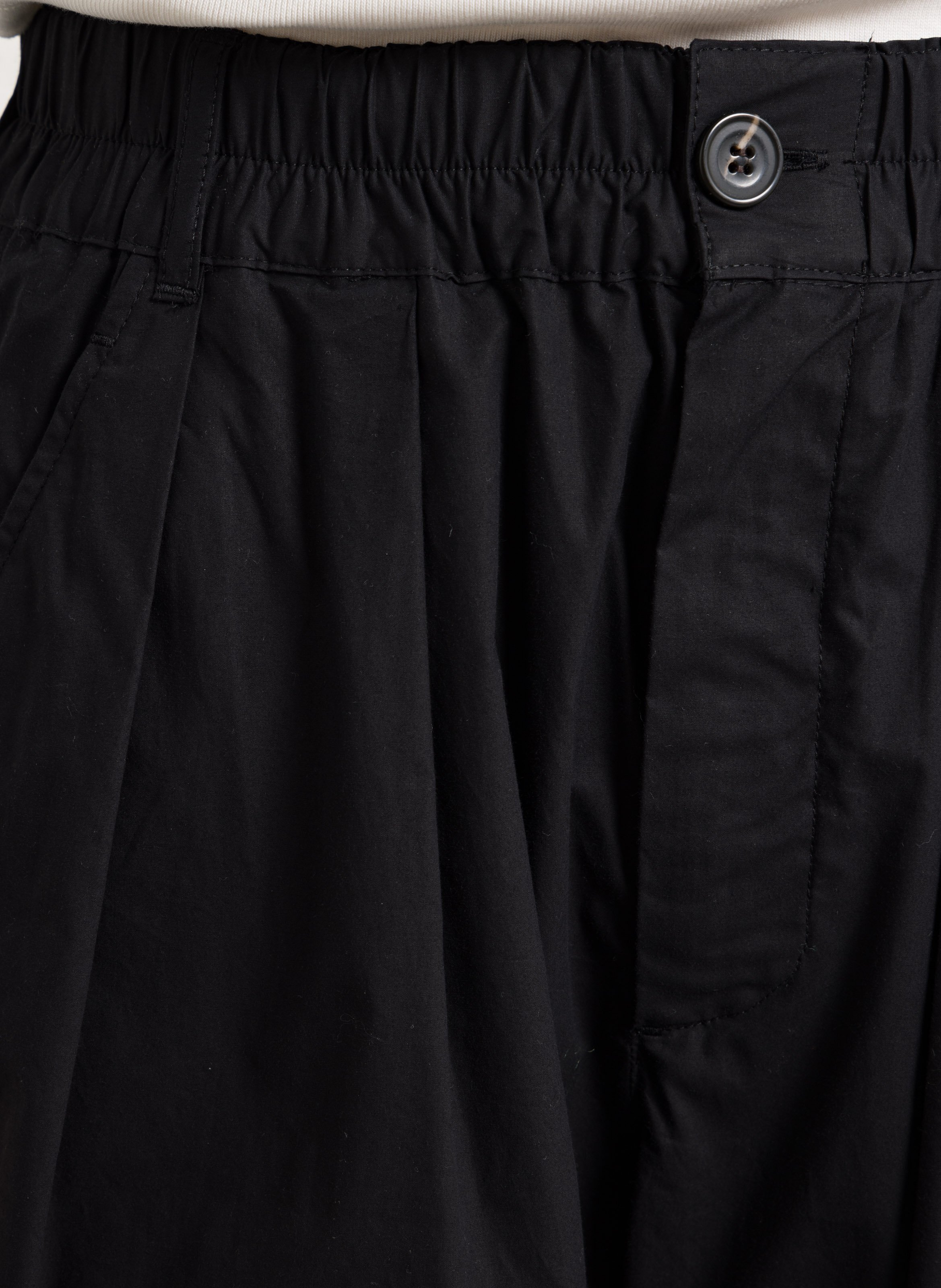 Pantalon large taille haute en coton recyclé vernon SOEUR Noir