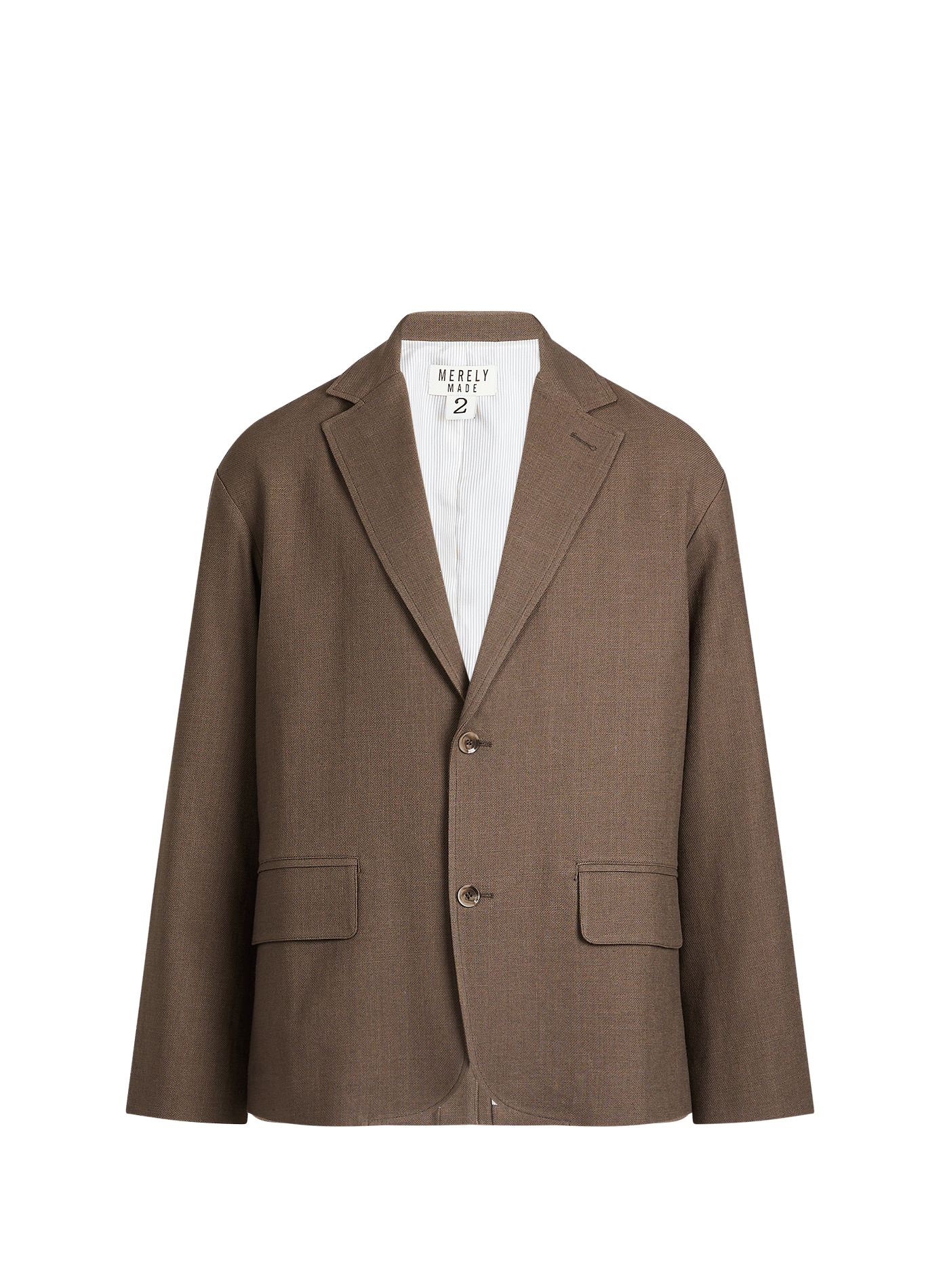 Textured linen blazer MERELY MADE Brown