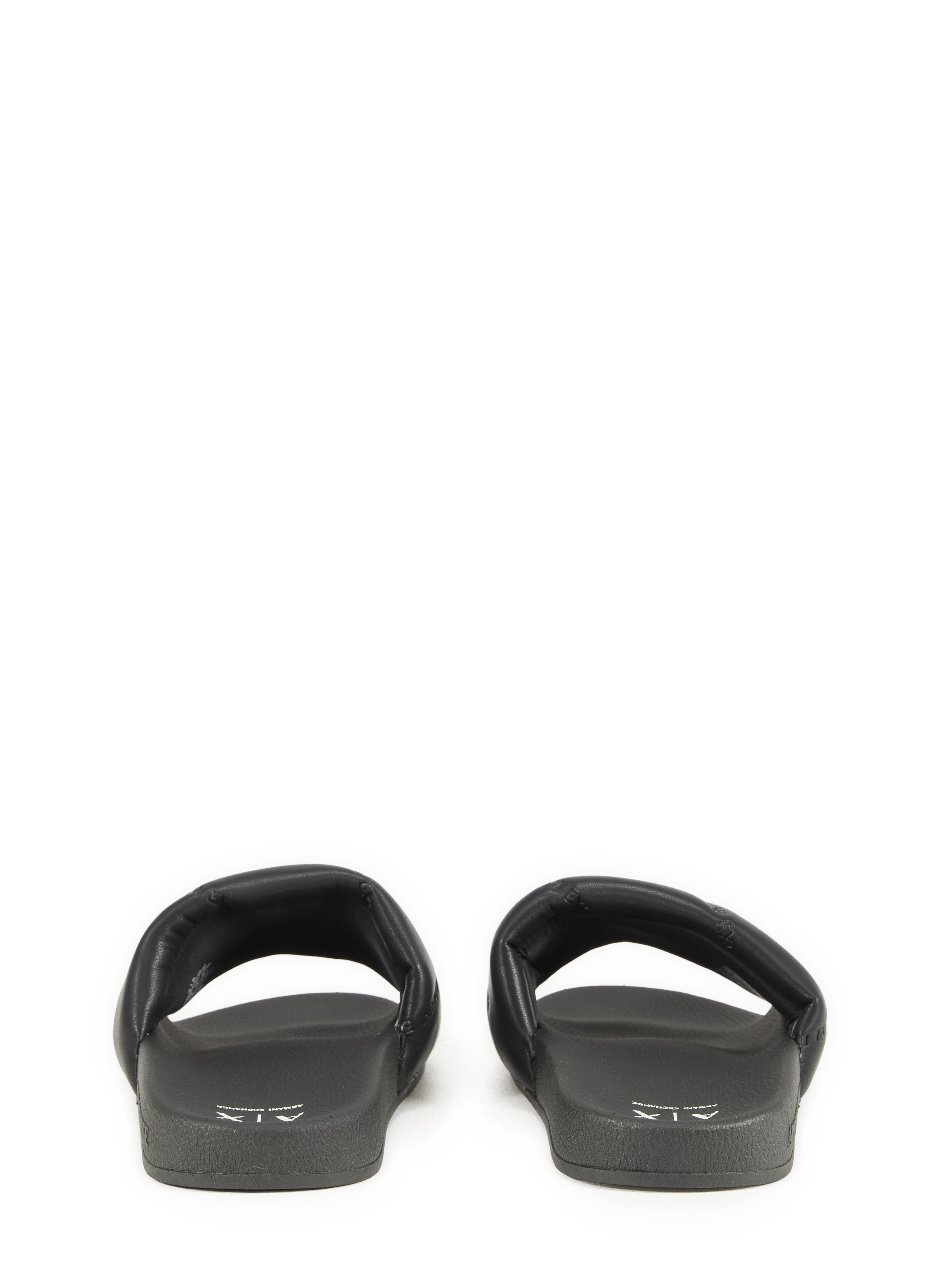 Mules plates à logo embossé ARMANI EXCHANGE Noir