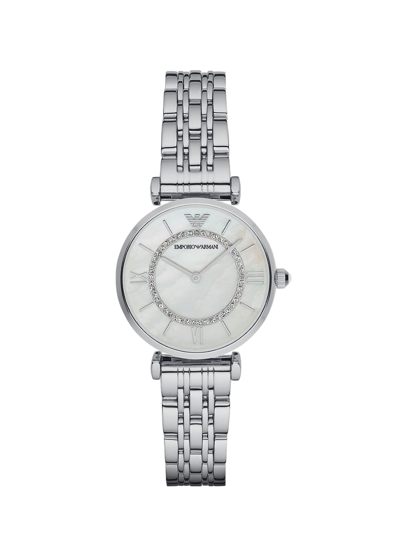 Montre quartz en acier inoxydable ARMANI MONTRES Blanc