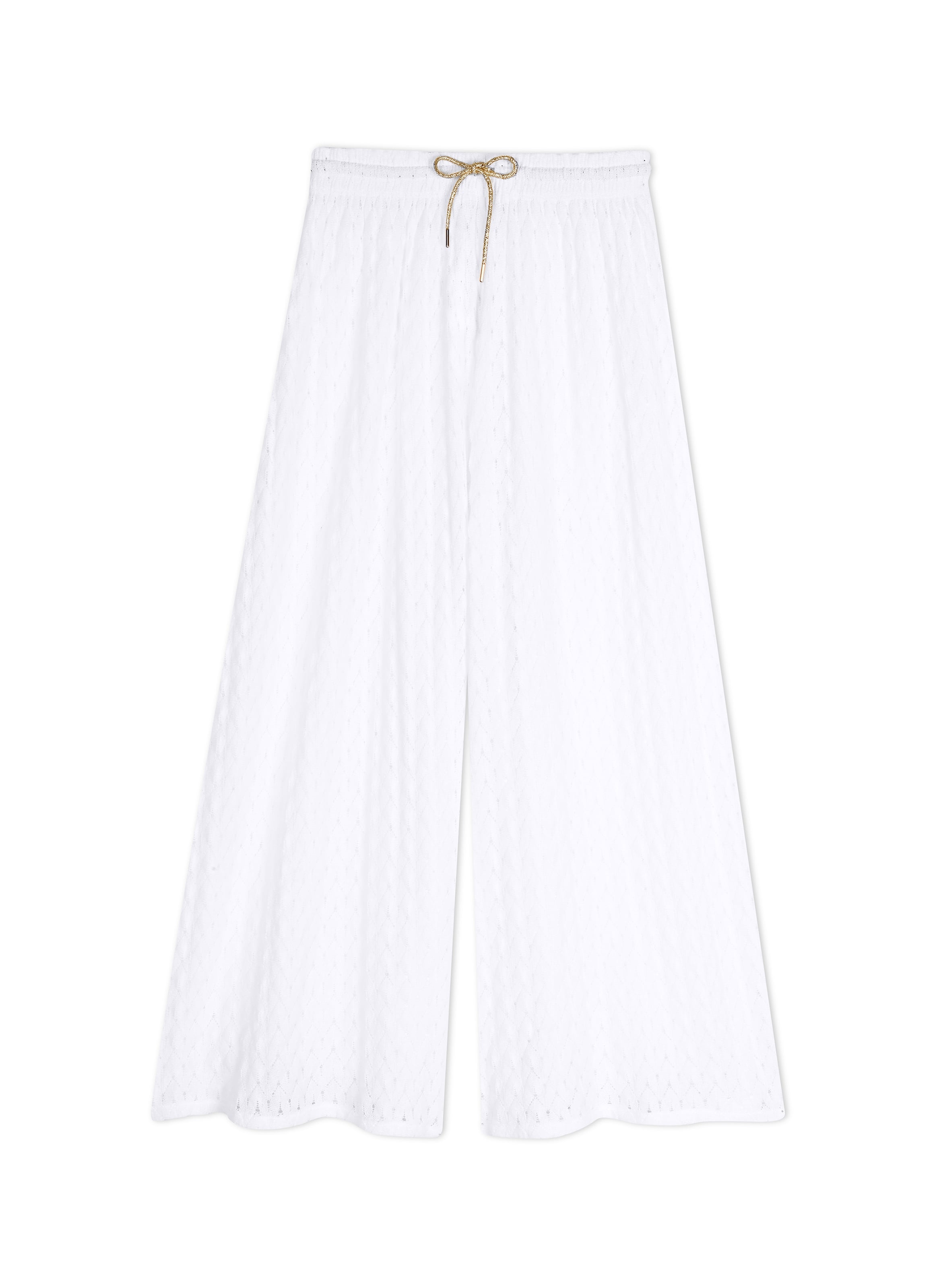 Pantalon en maille ajourée paillette 280 LE CHAT Blanc