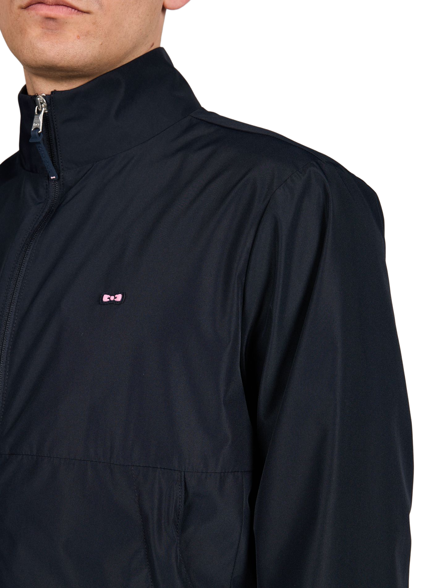 Solid high-neck jacket EDEN PARK Blue