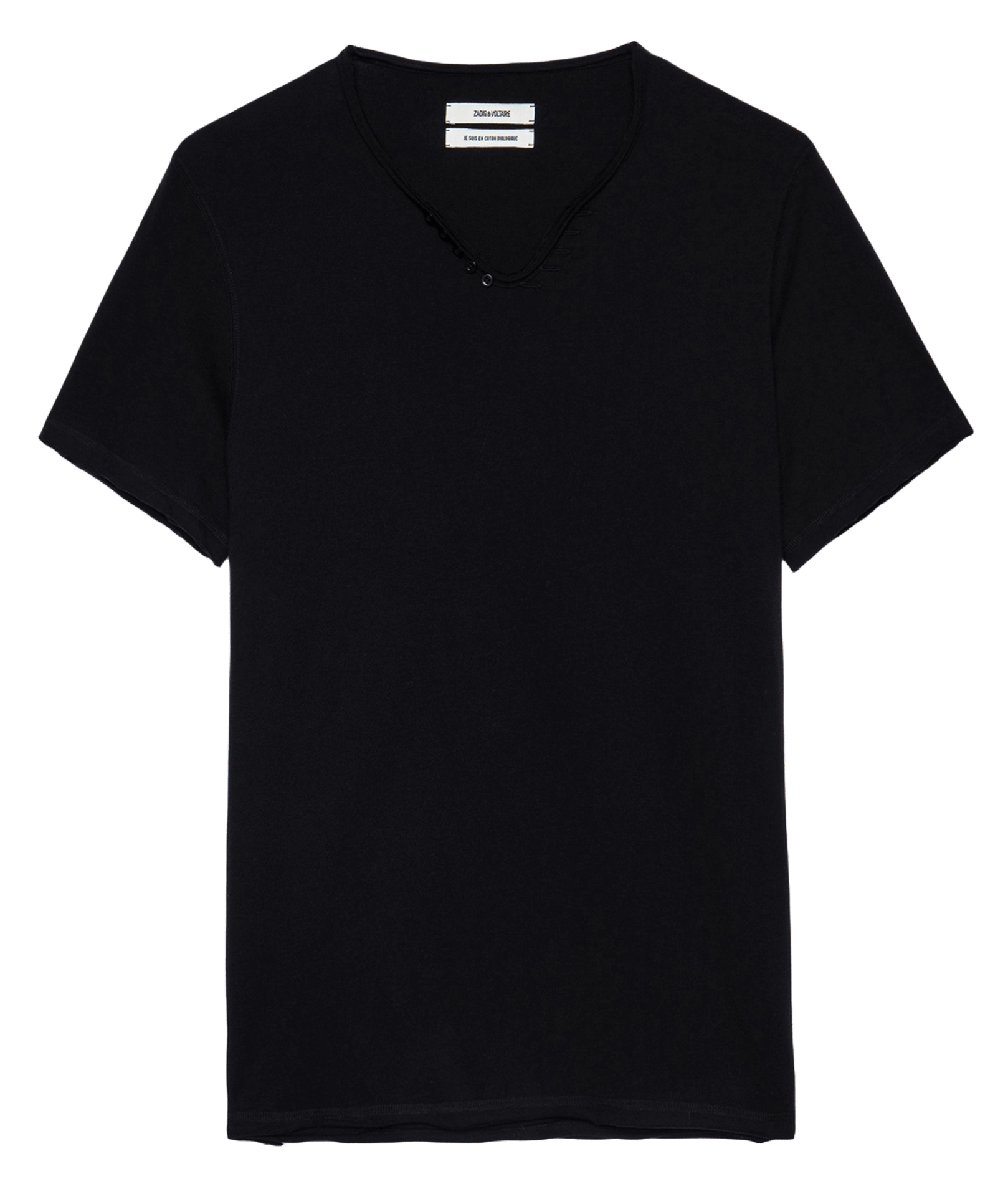 Tee-shirt droit en coton bio monastir ZADIG&VOLTAIRE Noir